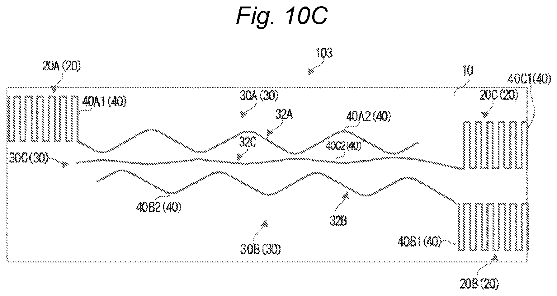 Patent US12104292 Figure 16 – Fabric material with electrode wiring