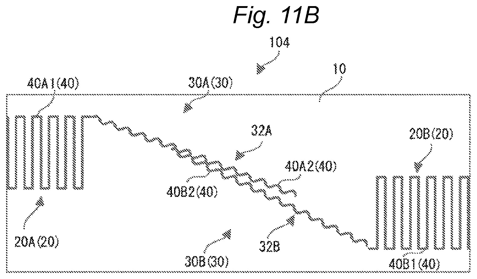 Patent US12104292 Figure 18 – Fabric material with electrode wiring