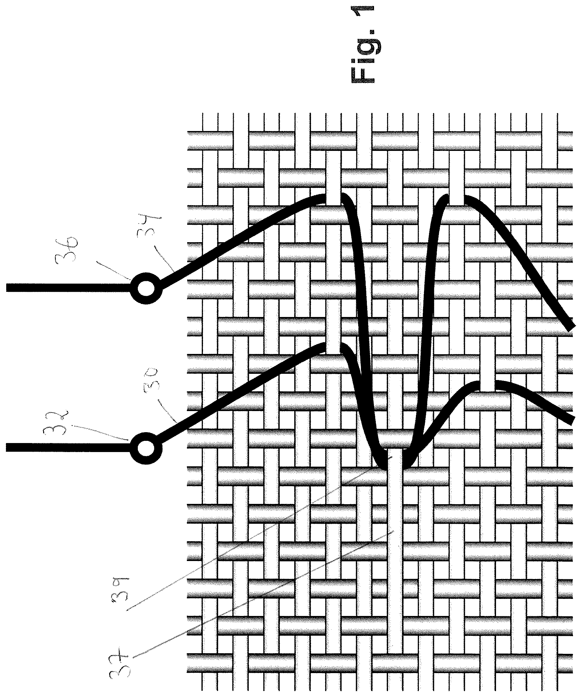 Patent US12104293 — Method for pattern-directed formation of the connection point of an effect thread in the woven fabric — Figure 1