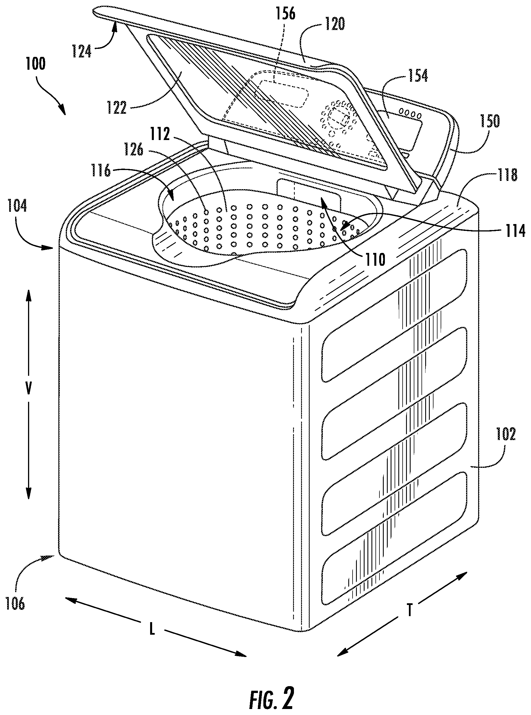 Patent US12104304 Figure 2 – Laundry apparatus including a tangle-free option and method of operating a laundry apparatus