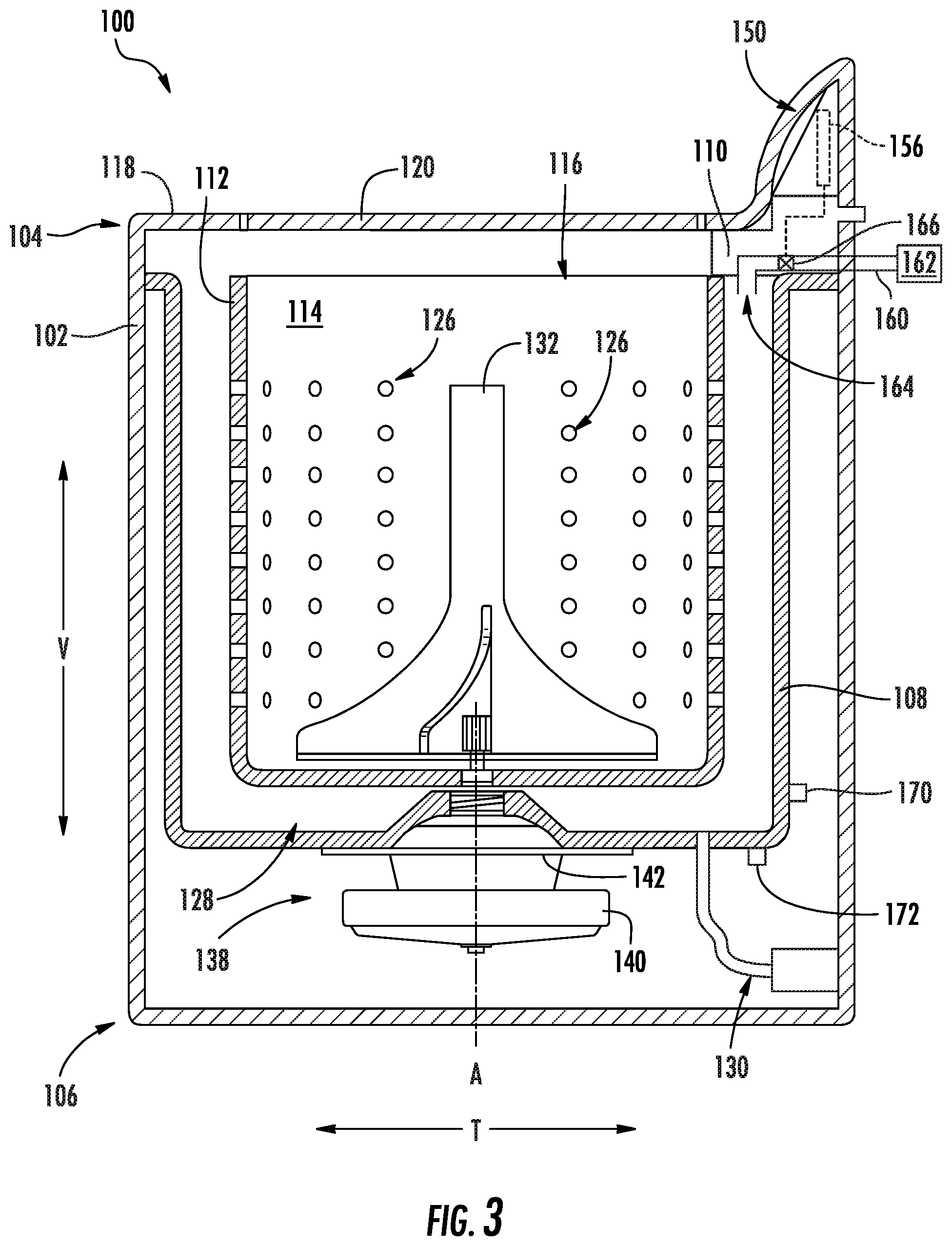 Patent US12104304 Figure 3 – Laundry apparatus including a tangle-free option and method of operating a laundry apparatus