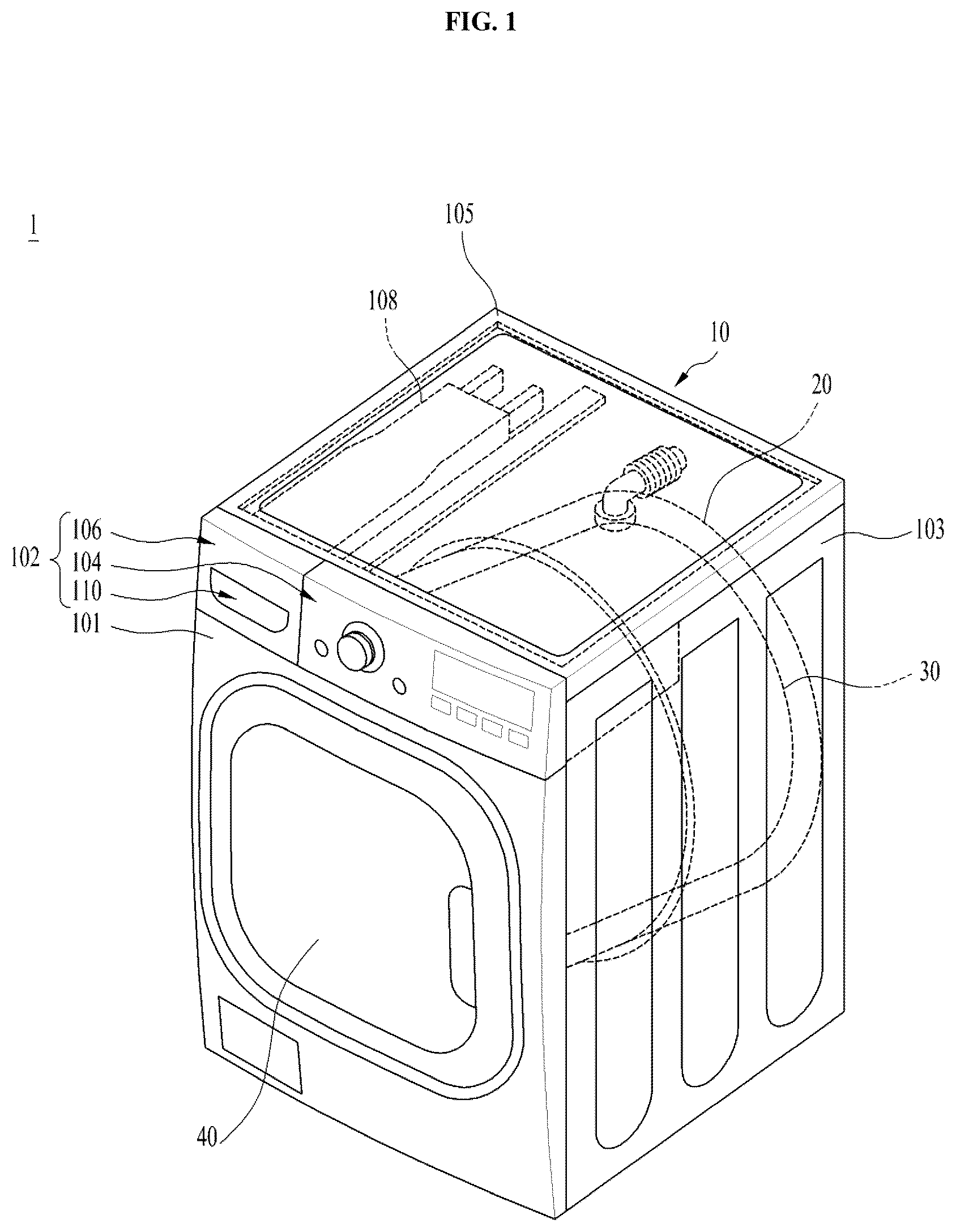 Patent US12104306 Figure 1 – Laundry treating apparatus