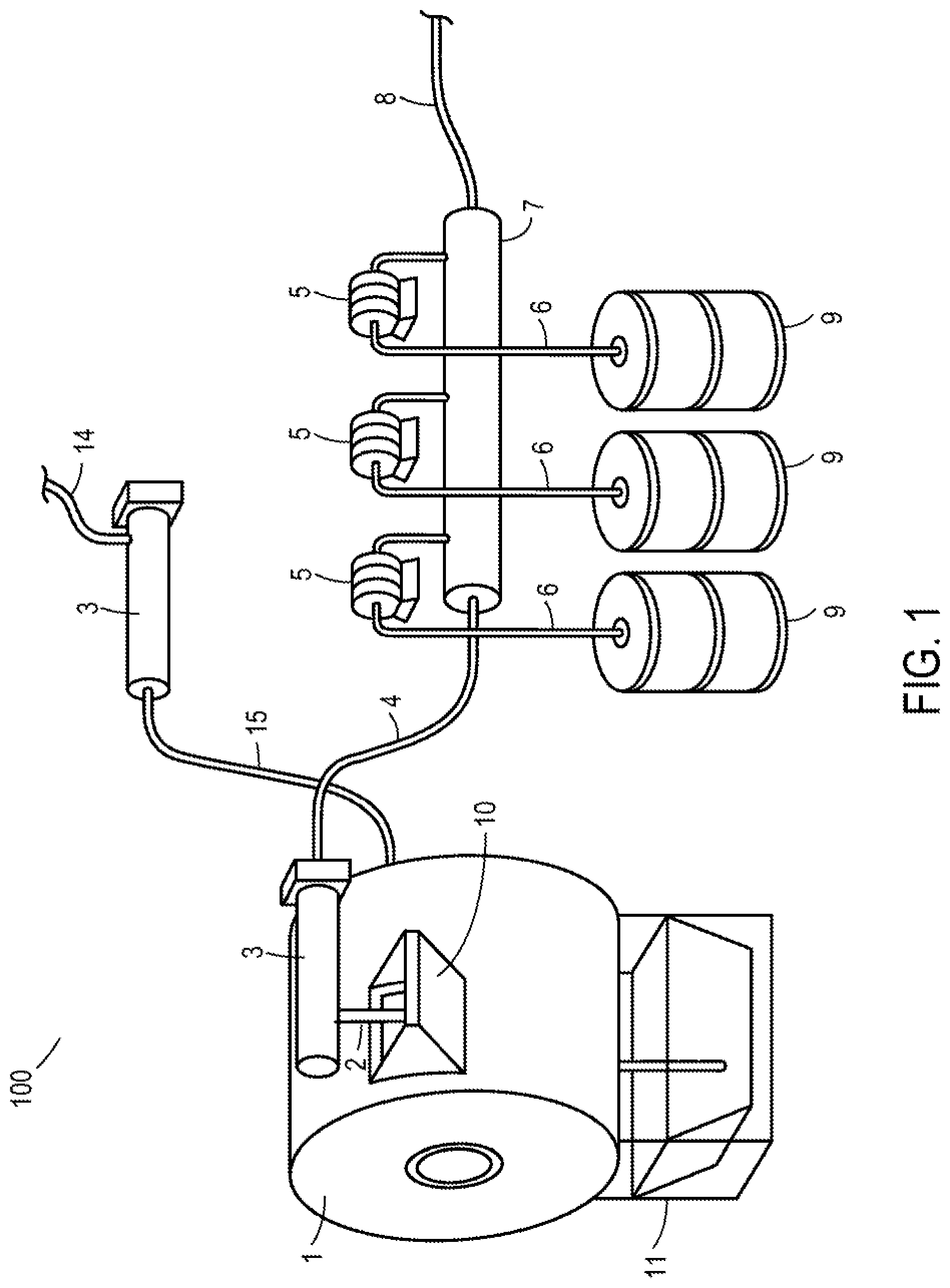 Patent US12104307 Figure 1 – Ozone injection systems
