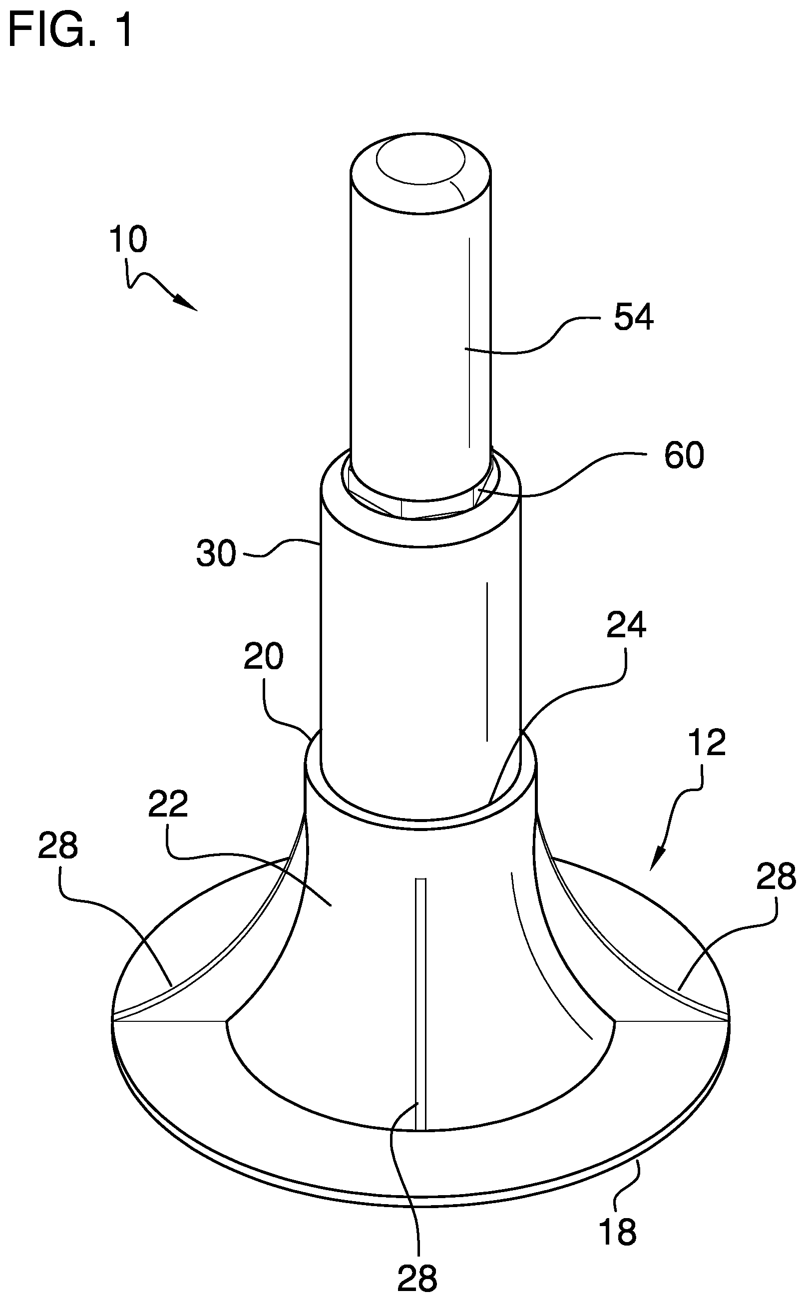 Patent US12104308 Figure 1 – Collapsible agitator assembly