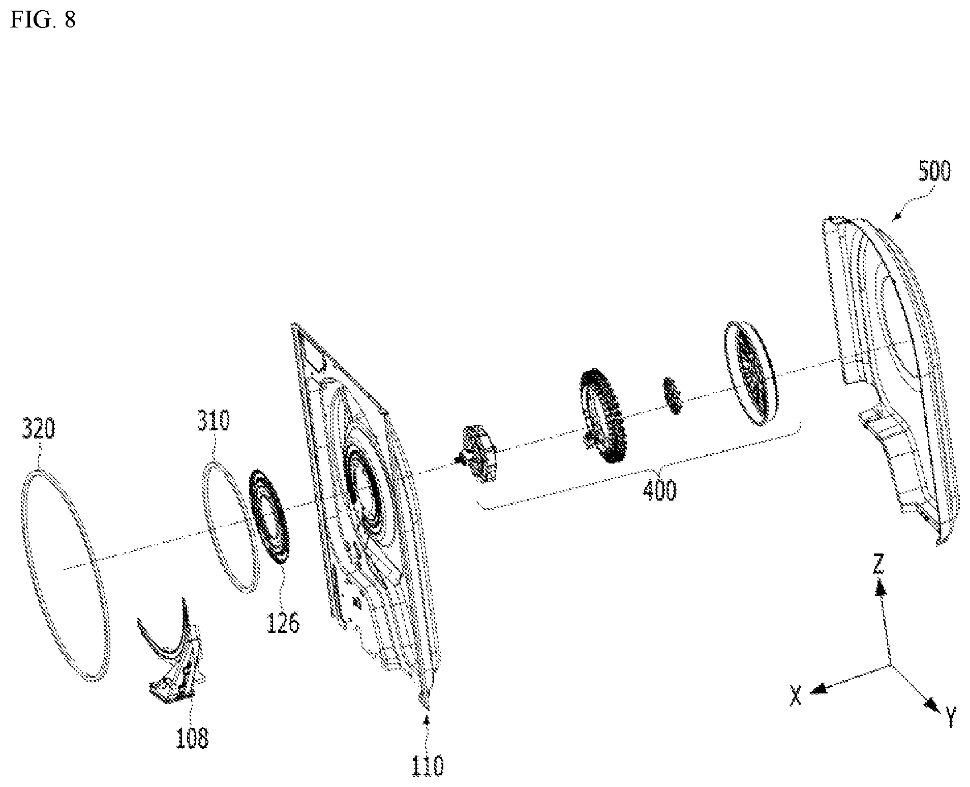 Patent US12104309 Figure 8 – Laundry treating apparatus