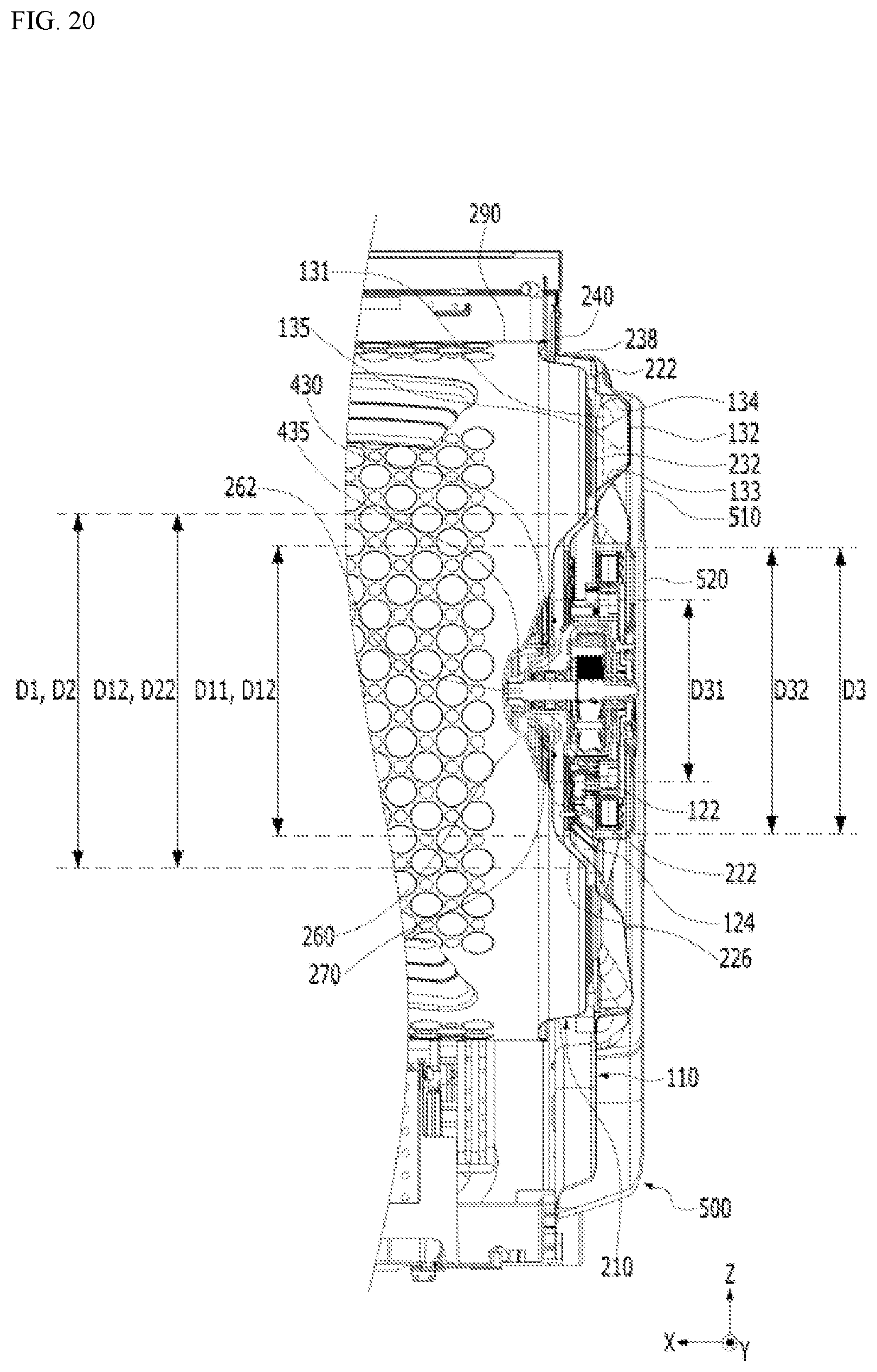 Patent US12104309 Figure 20 – Laundry treating apparatus