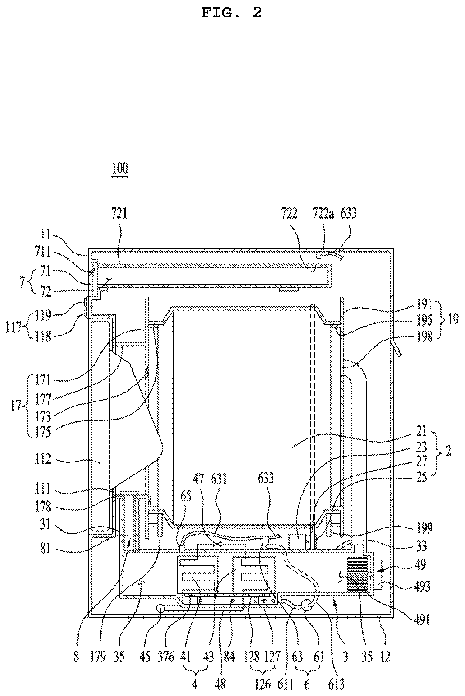 Patent US12104313 Figure 2 – Laundry treatment apparatus