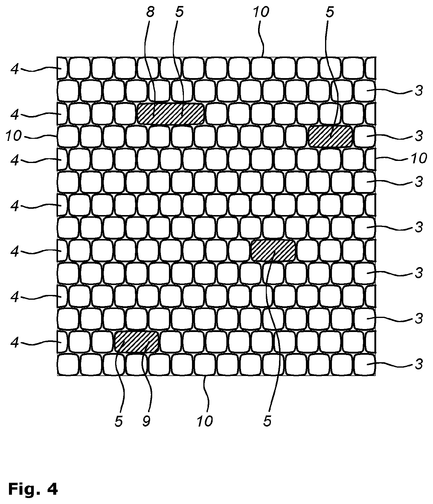 Patent US12104318 Figure 2 – Polyester carpet tile or carpet strip and method for manufacturing a polyester carpet tile or carpet strip