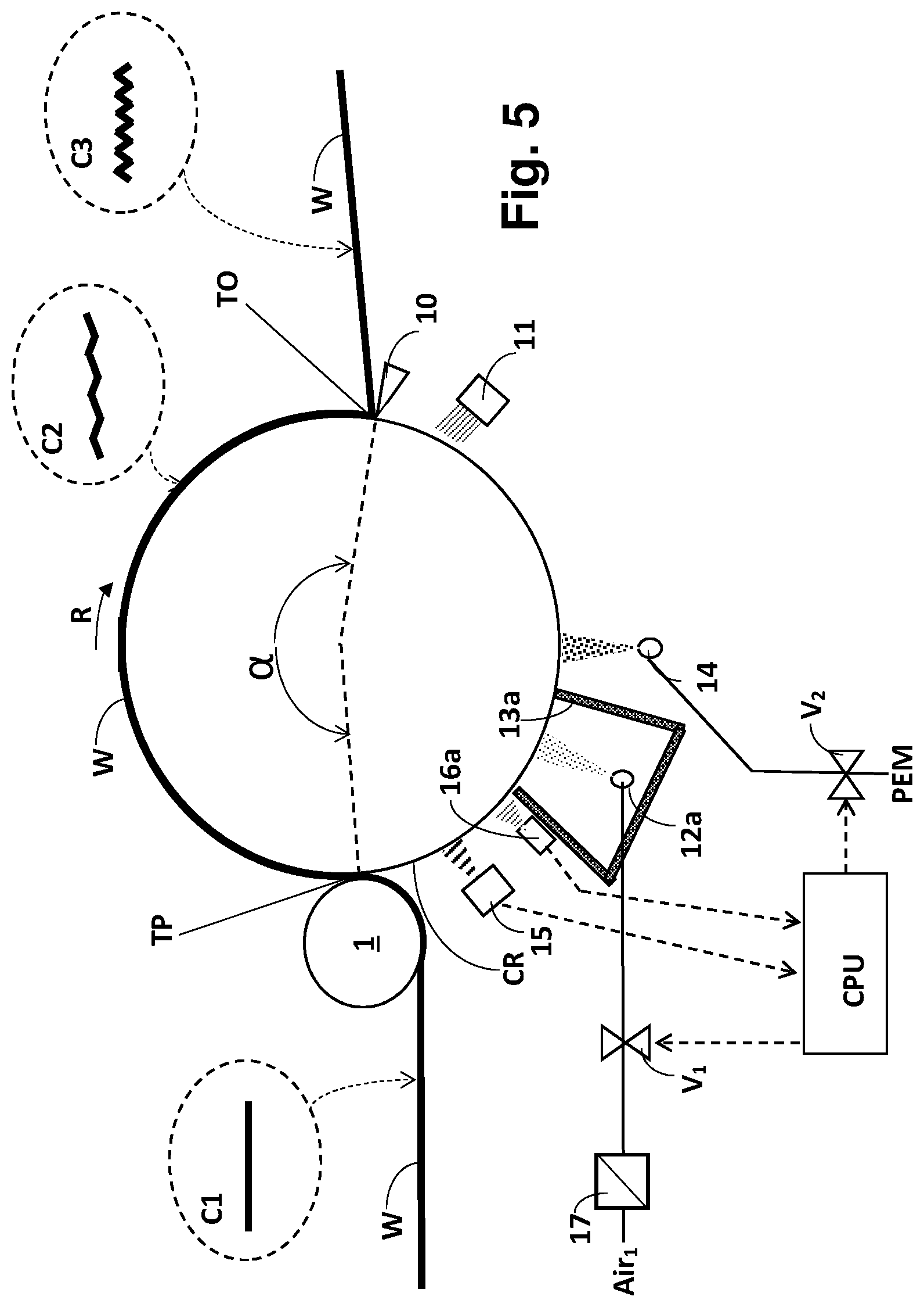 Patent US12104322 Figure 4 – Method and a system for a Yankee cylinder in a tissue machine