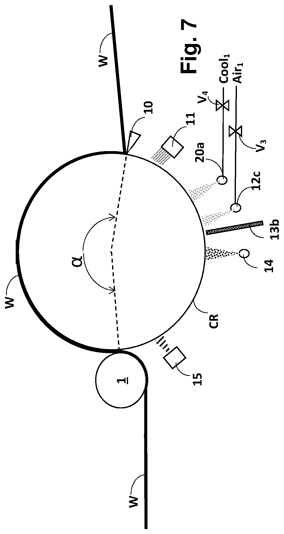 Patent US12104322 Figure 6 – Method and a system for a Yankee cylinder in a tissue machine