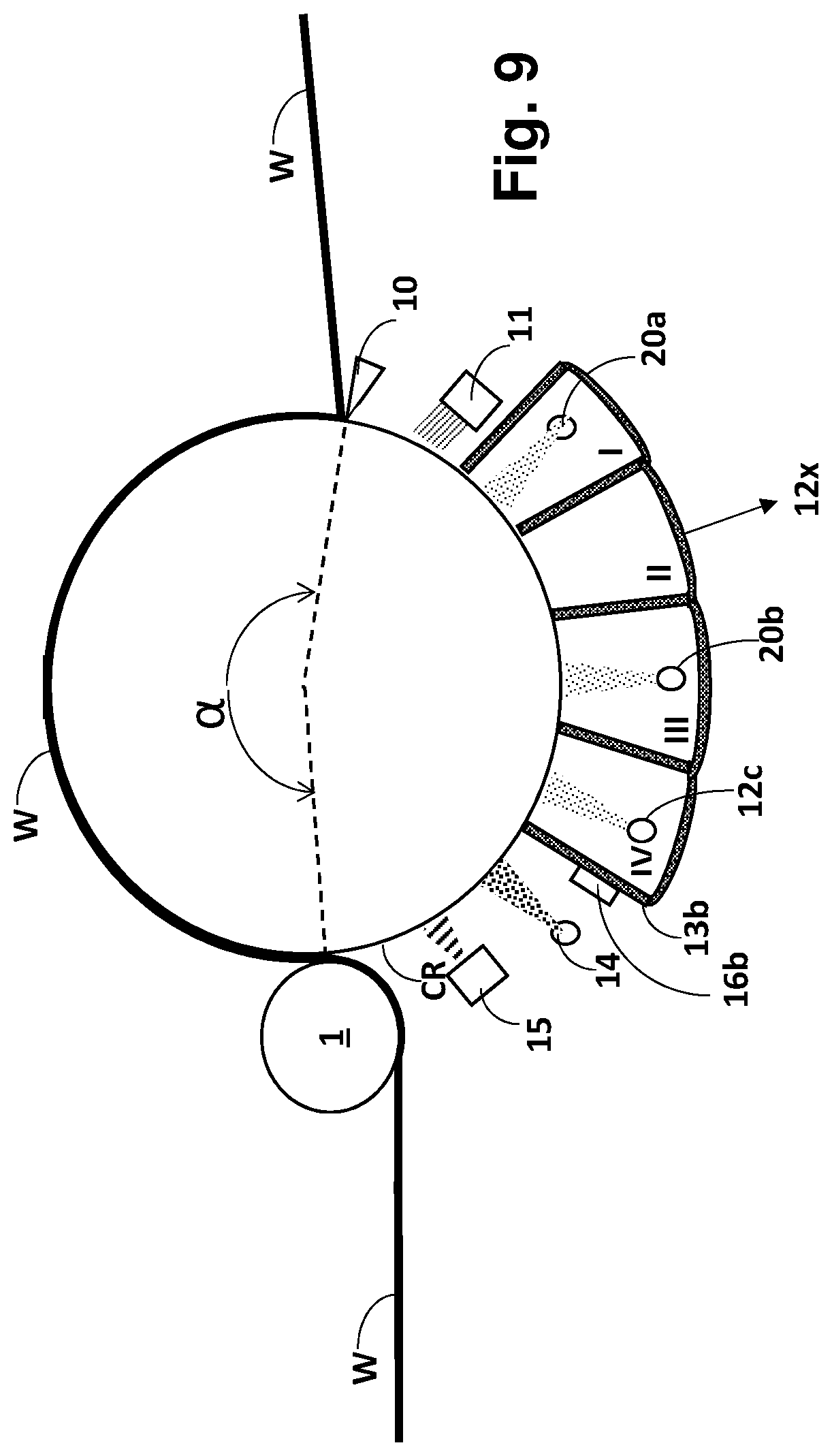 Patent US12104322 Figure 8 – Method and a system for a Yankee cylinder in a tissue machine