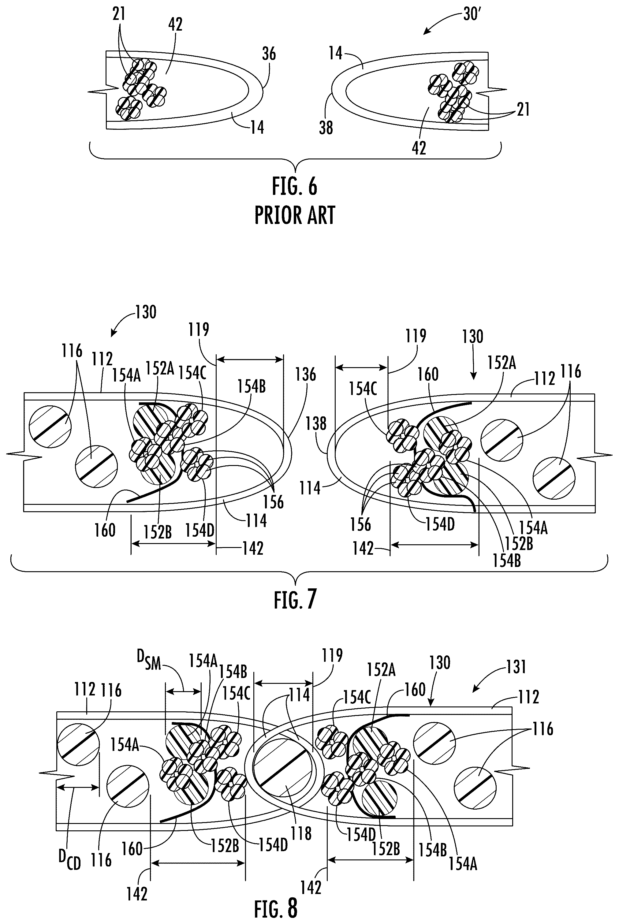 Patent US12104323 Figure 4 – Seamed press felt with partially anchored stuffer yarn packager