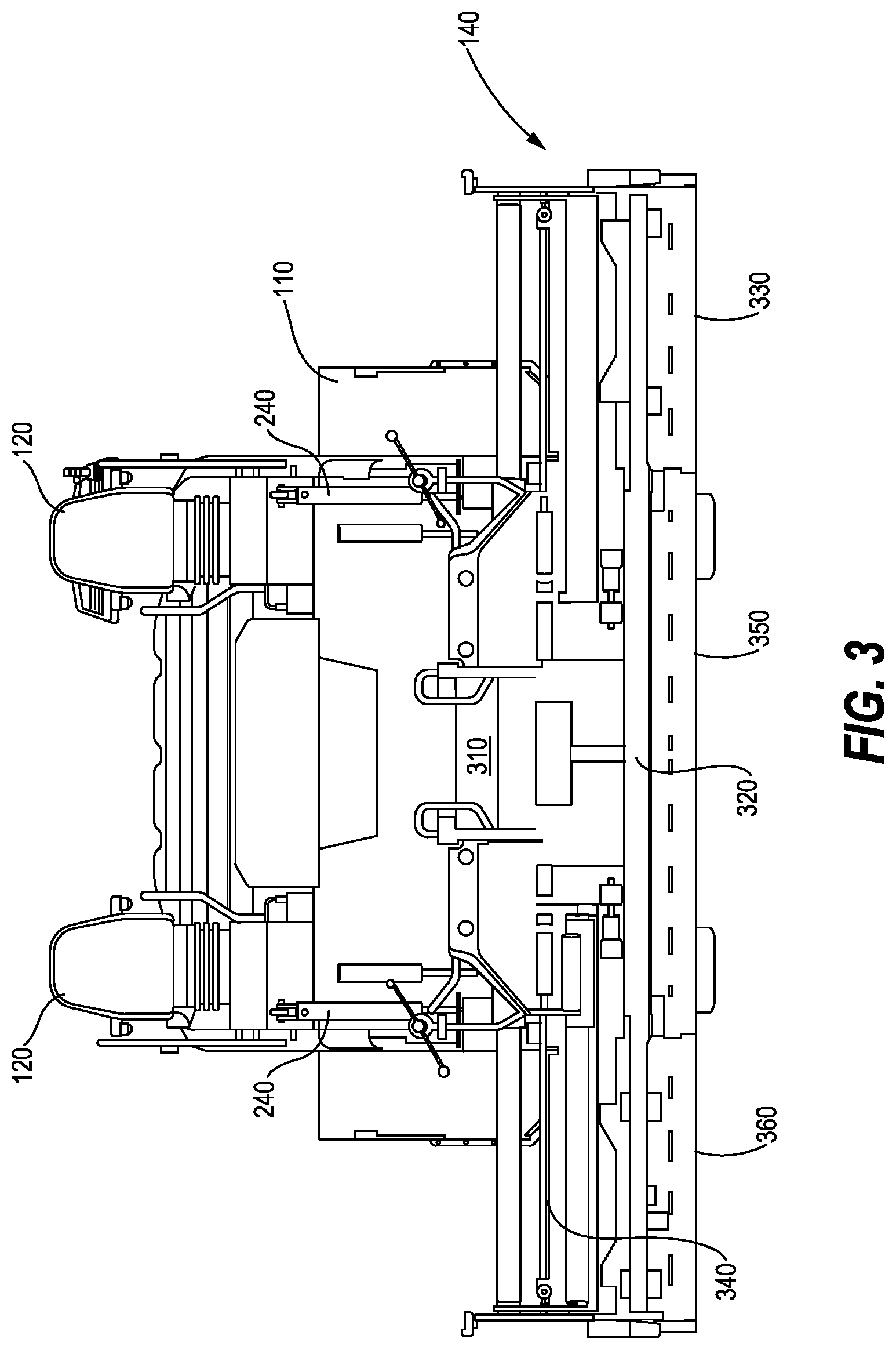 Patent US12104335 Figure 3 – System and method for automatic lowering of a paving machine screed assembly
