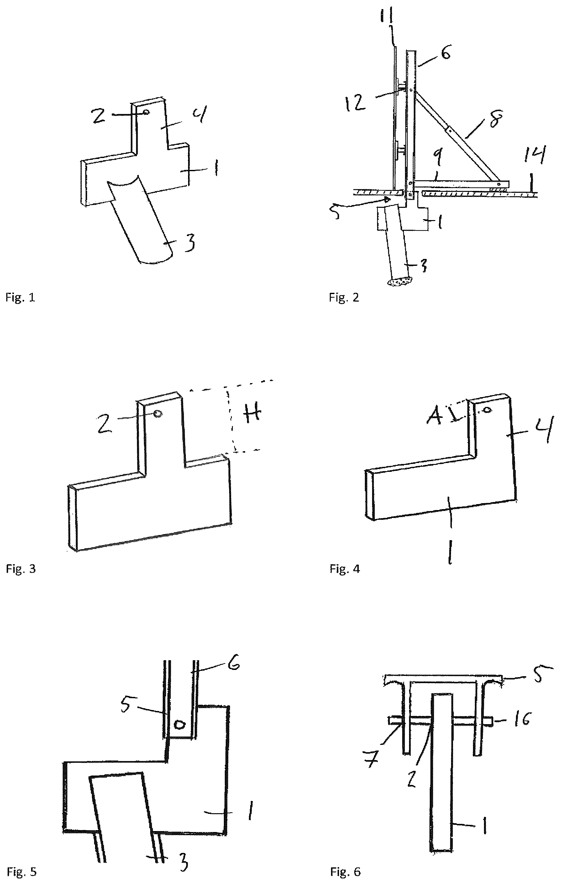 Patent US12104341 Figure 1 – Ground-anchored foundation for a mobile flood protection arrangement and flood protection arrangement for attachment to a ground-anchored foundation, as well as method for anchoring a mobile flood protection arrangement