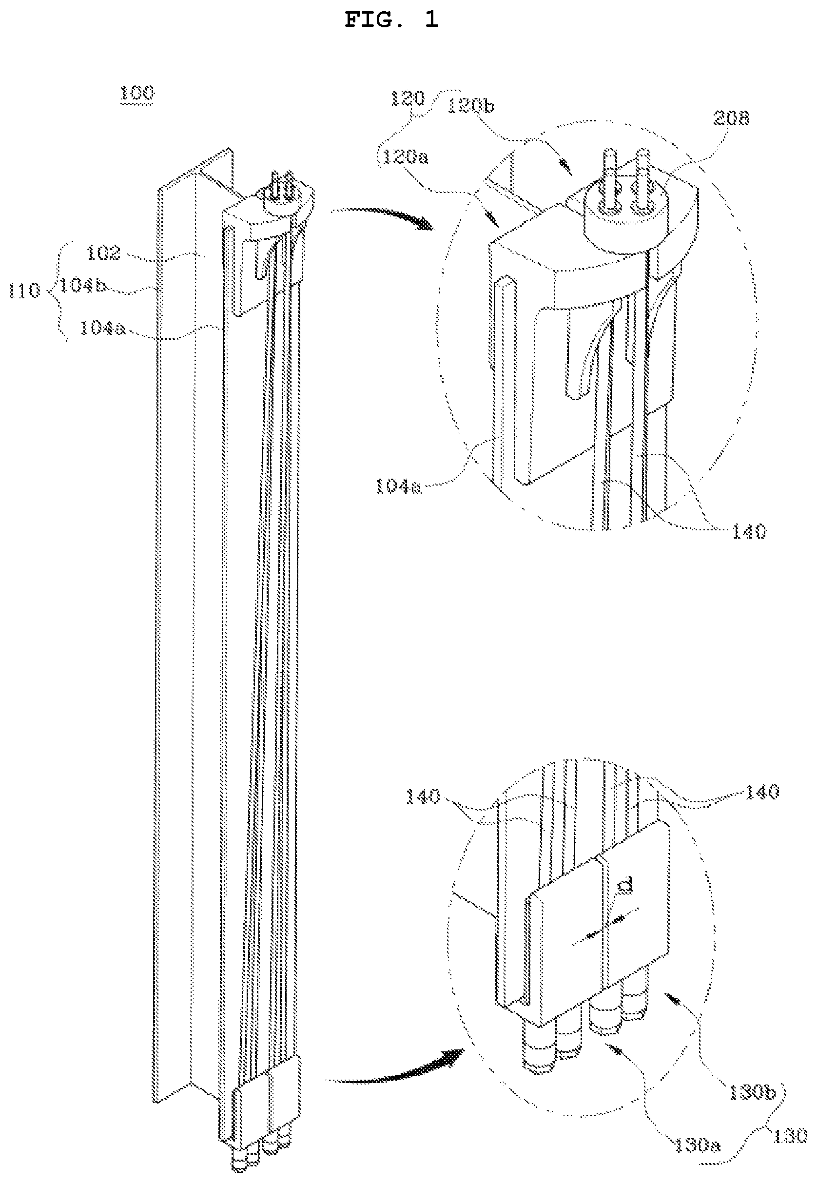 Patent US12104343 Figure 1 – Thumb pile including fitting bracket and method for constructing structure for temporary earth retaining