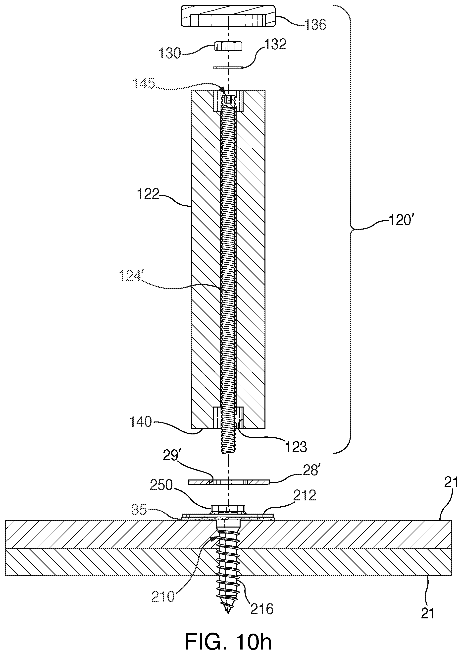 Patent US12104344 Figure 18 – Anchor and railing assembly
