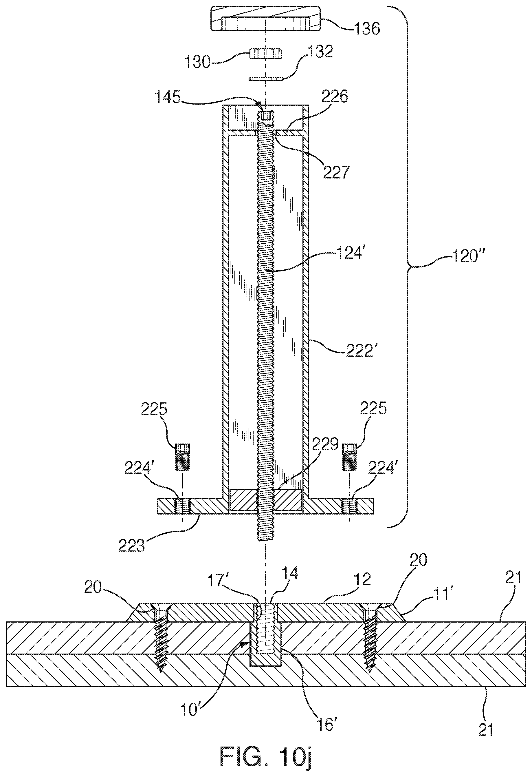 Patent US12104344 Figure 20 – Anchor and railing assembly