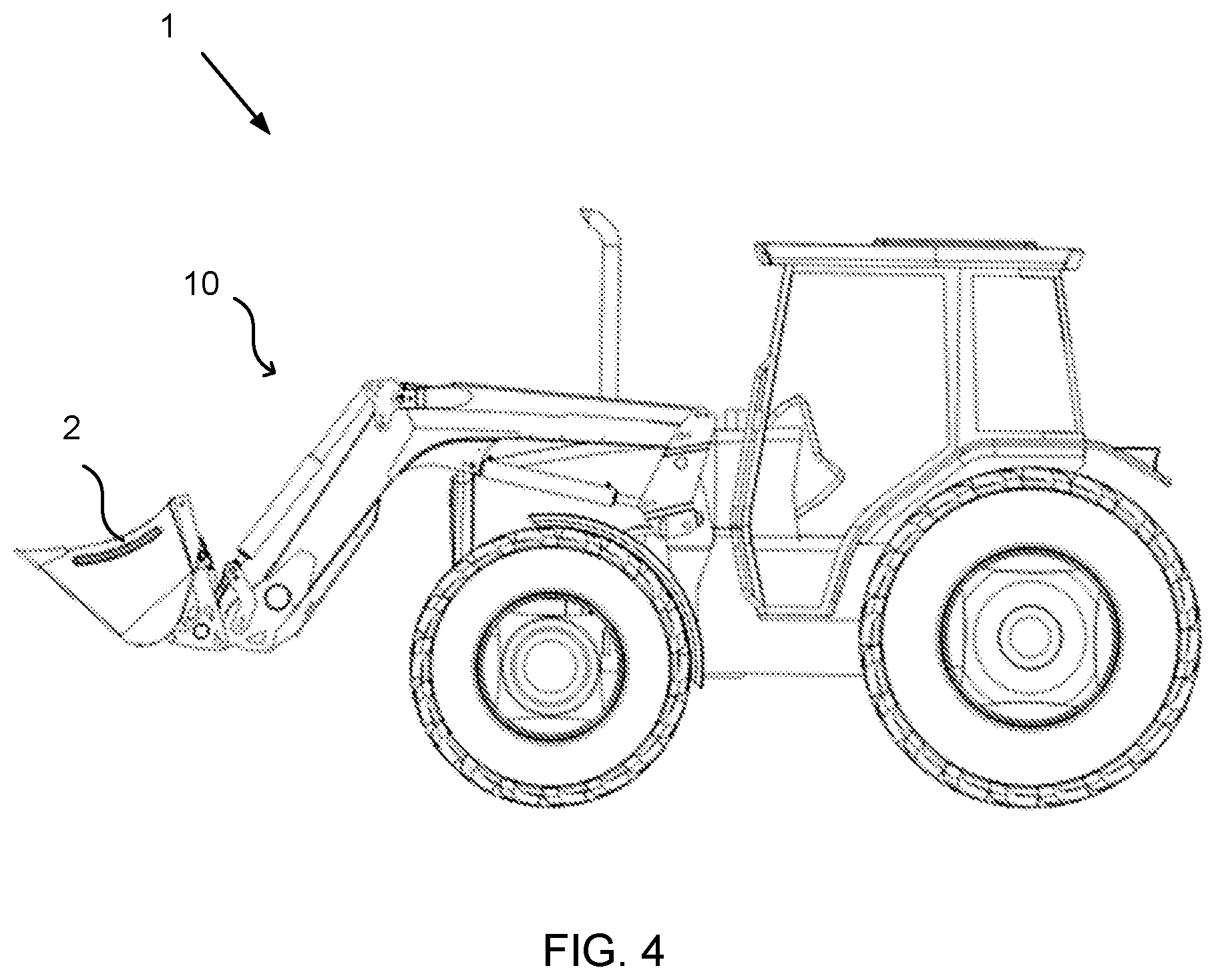 Patent US12104346 Figure 4 – Front loader for a working vehicle and a working vehicle