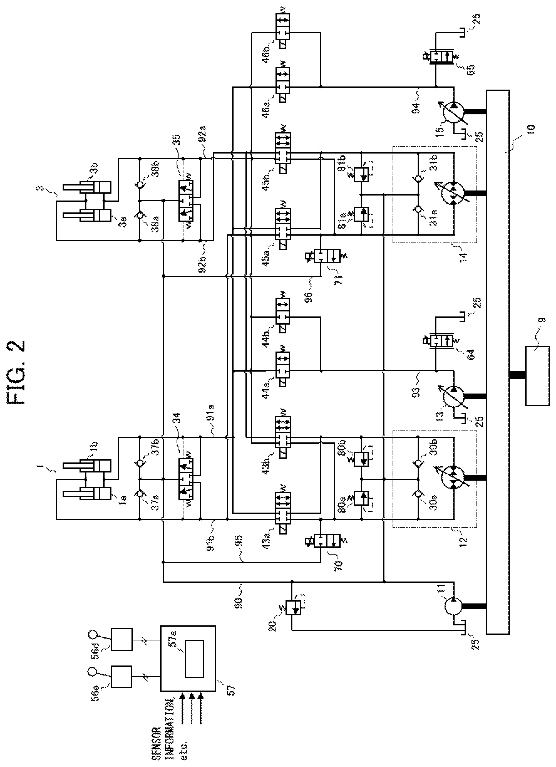 Patent US12104349 Figure 2 – Construction machine