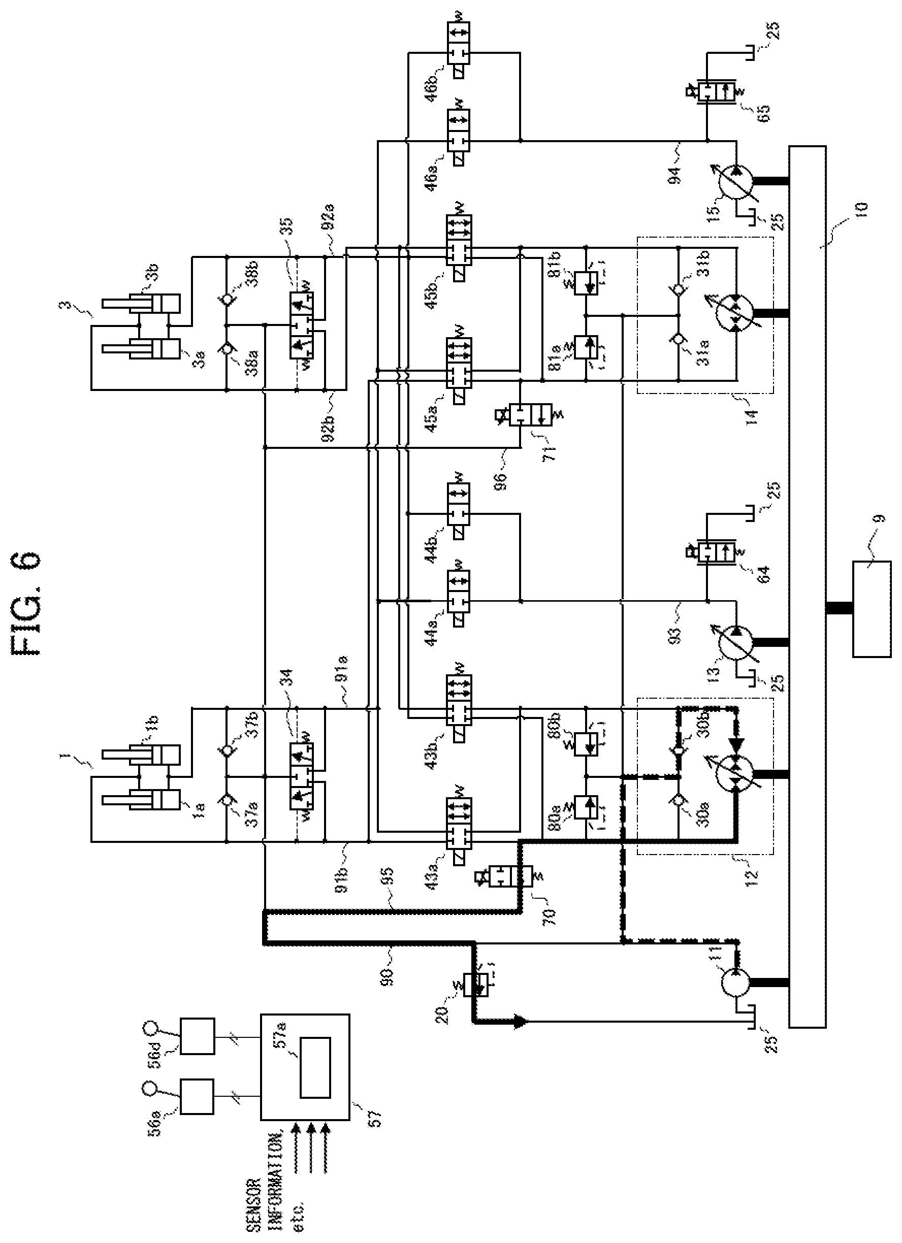 Patent US12104349 Figure 6 – Construction machine