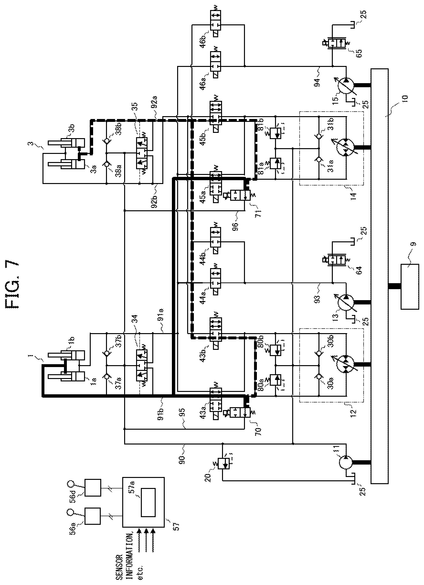 Patent US12104349 Figure 7 – Construction machine