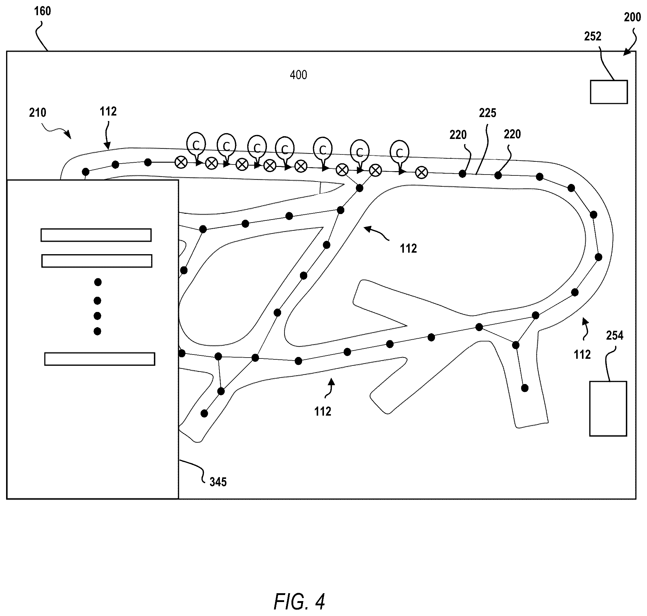 Patent US12104354 Figure 4 – System, apparatus, and method to select and apply route properties of a mine site