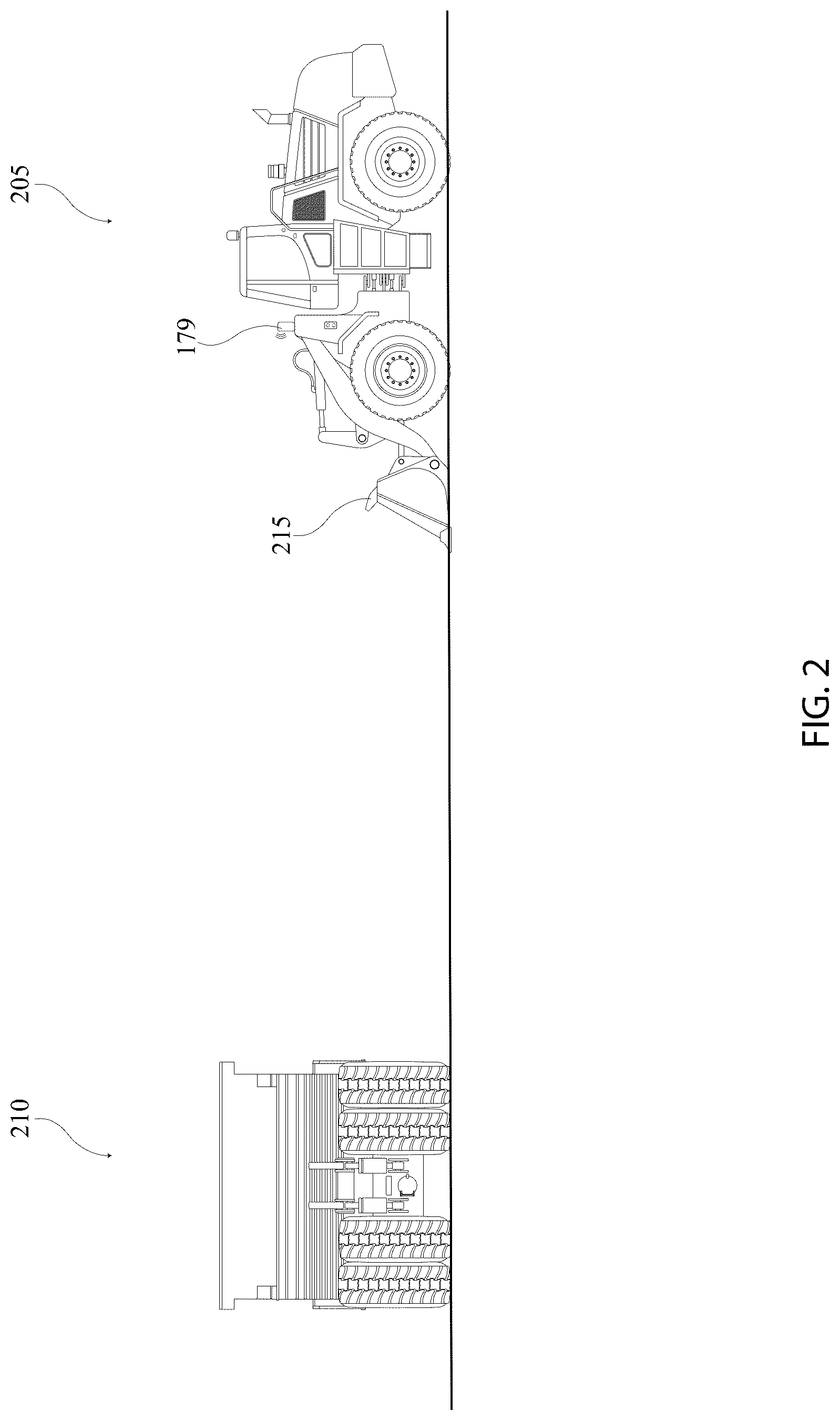Patent US12104355 Figure 2 – Truck load dumping for an autonomous loader