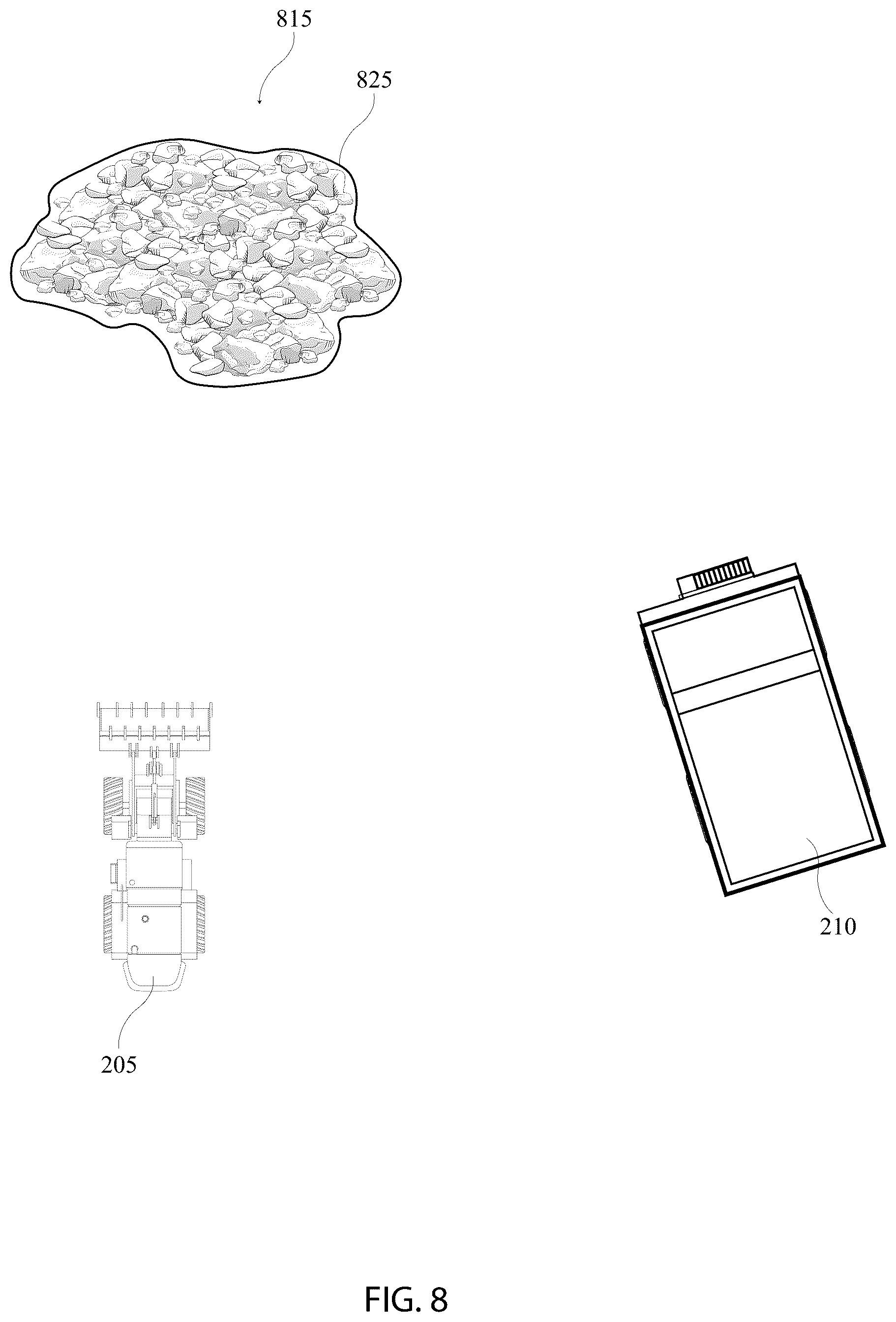 Patent US12104355 Figure 8 – Truck load dumping for an autonomous loader