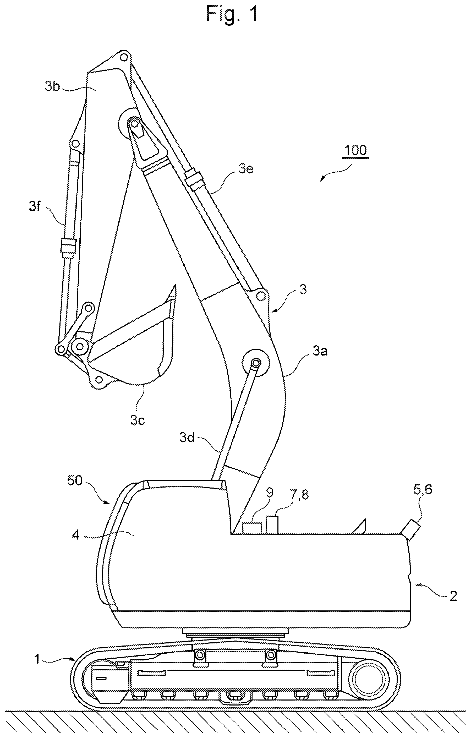 Patent US12104360 Figure 1 – Construction machine