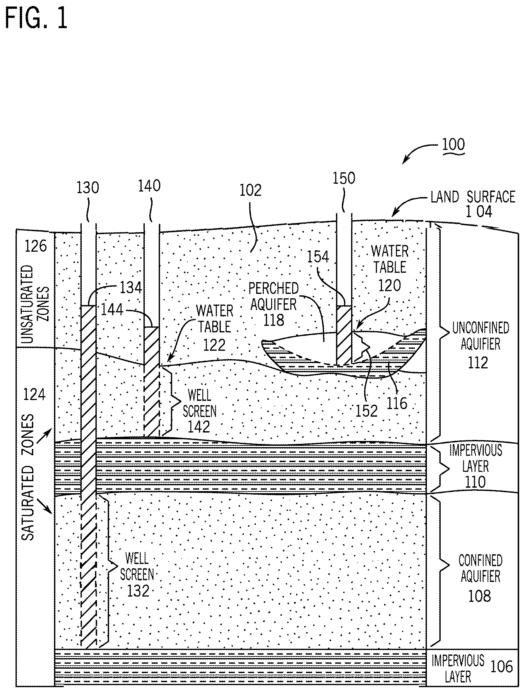 Patent US12104362 — Assessing and remediating well clogging from bacteria, systems, apparatuses, and methods — Figure 1