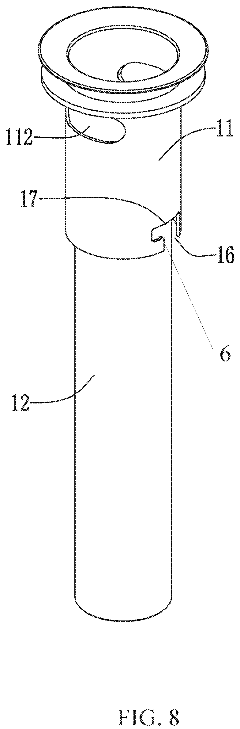Patent US12104364 Figure 8 – Drain pipe structure and installation method thereof