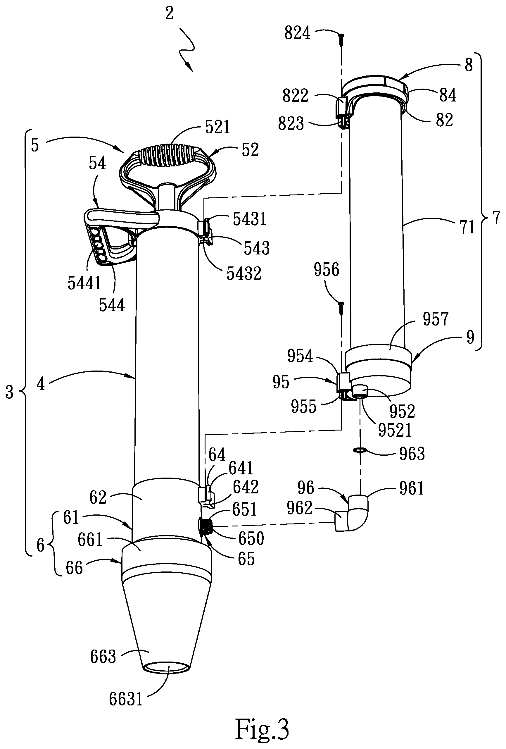 Patent US12104365 Figure 3 – Water-replenishing pipe dredging device
