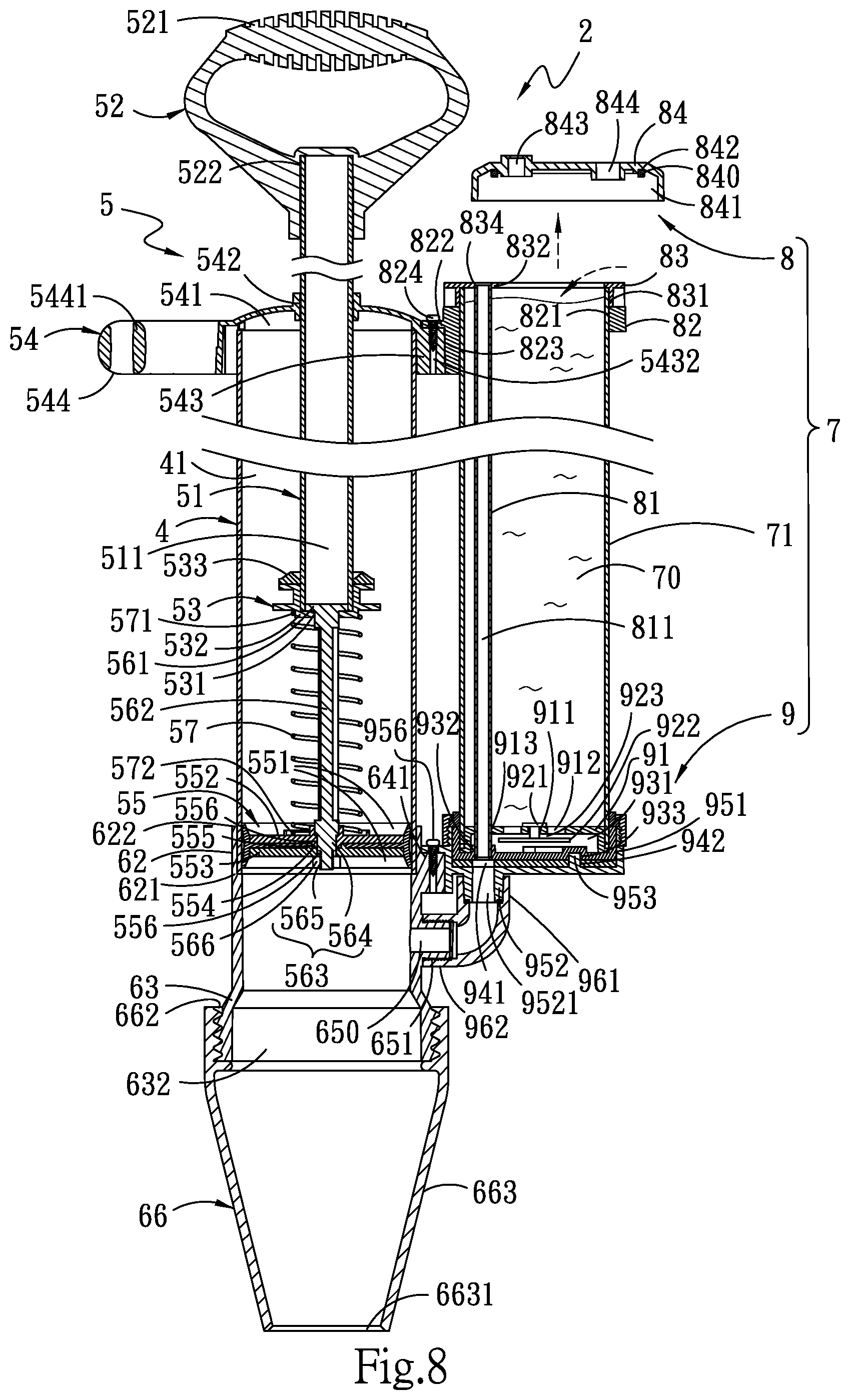 Patent US12104365 Figure 8 – Water-replenishing pipe dredging device