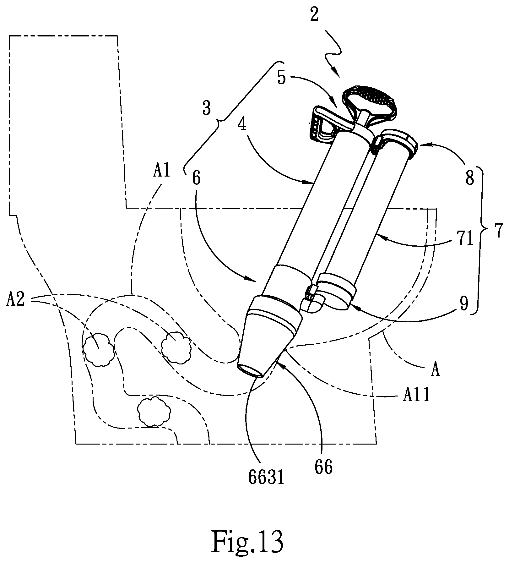 Patent US12104365 Figure 13 – Water-replenishing pipe dredging device