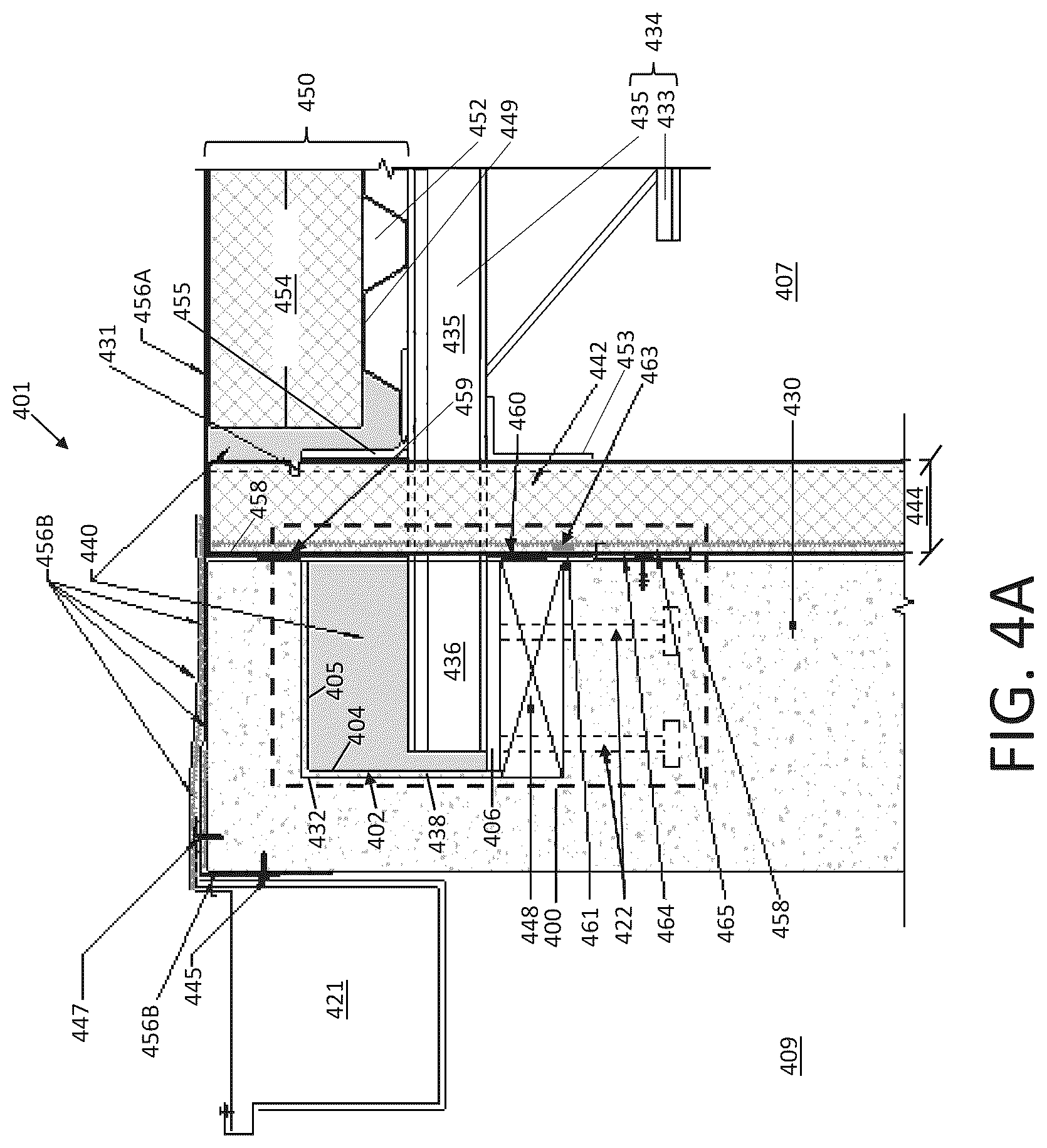 Patent US12104369 Figure 4 – Joist pocket assembly for a refrigerated facility