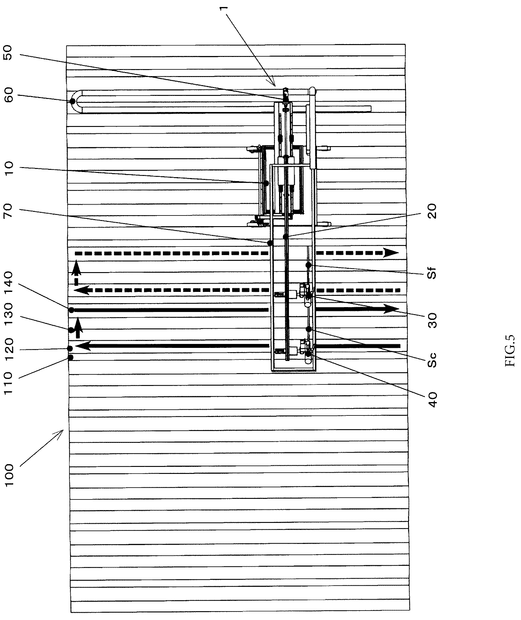 Patent US12104371 Figure 5 – Surface treatment device and surface treatment method
