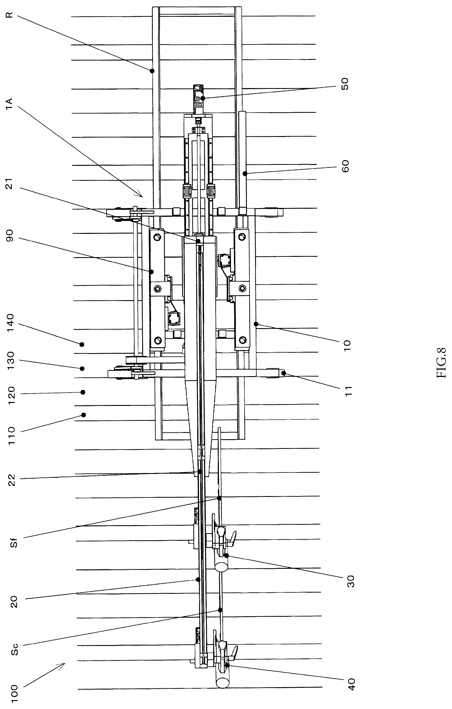 Patent US12104371 Figure 8 – Surface treatment device and surface treatment method