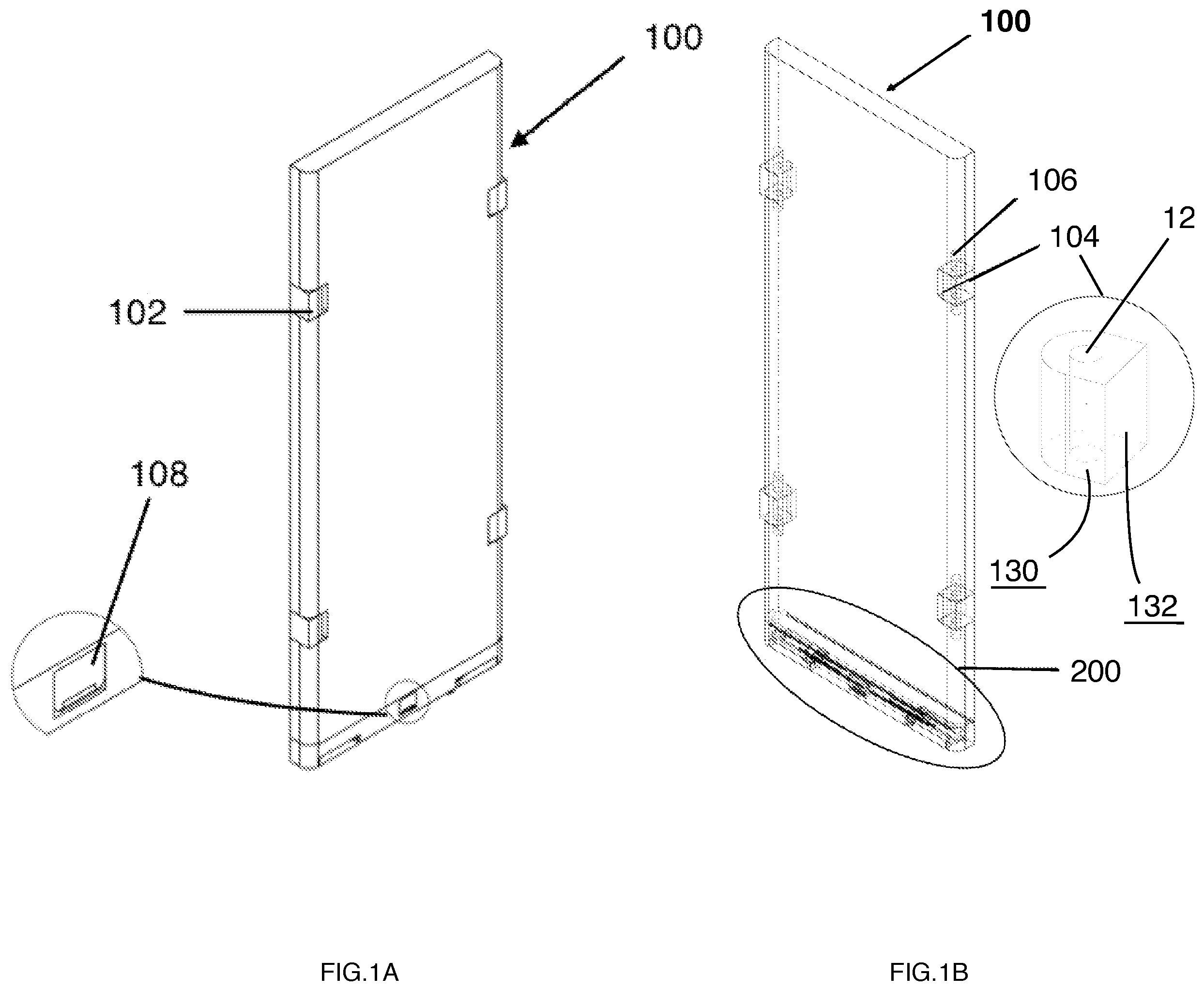 Patent US12104373 Figure 1 – Magnetic suction room divider assembly with a foldable stand mechanism