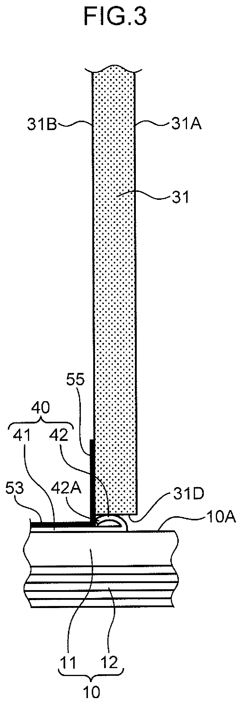Patent US12104374 Figure 3 – Sound insulation structure of partition wall and method for constructing partition wall