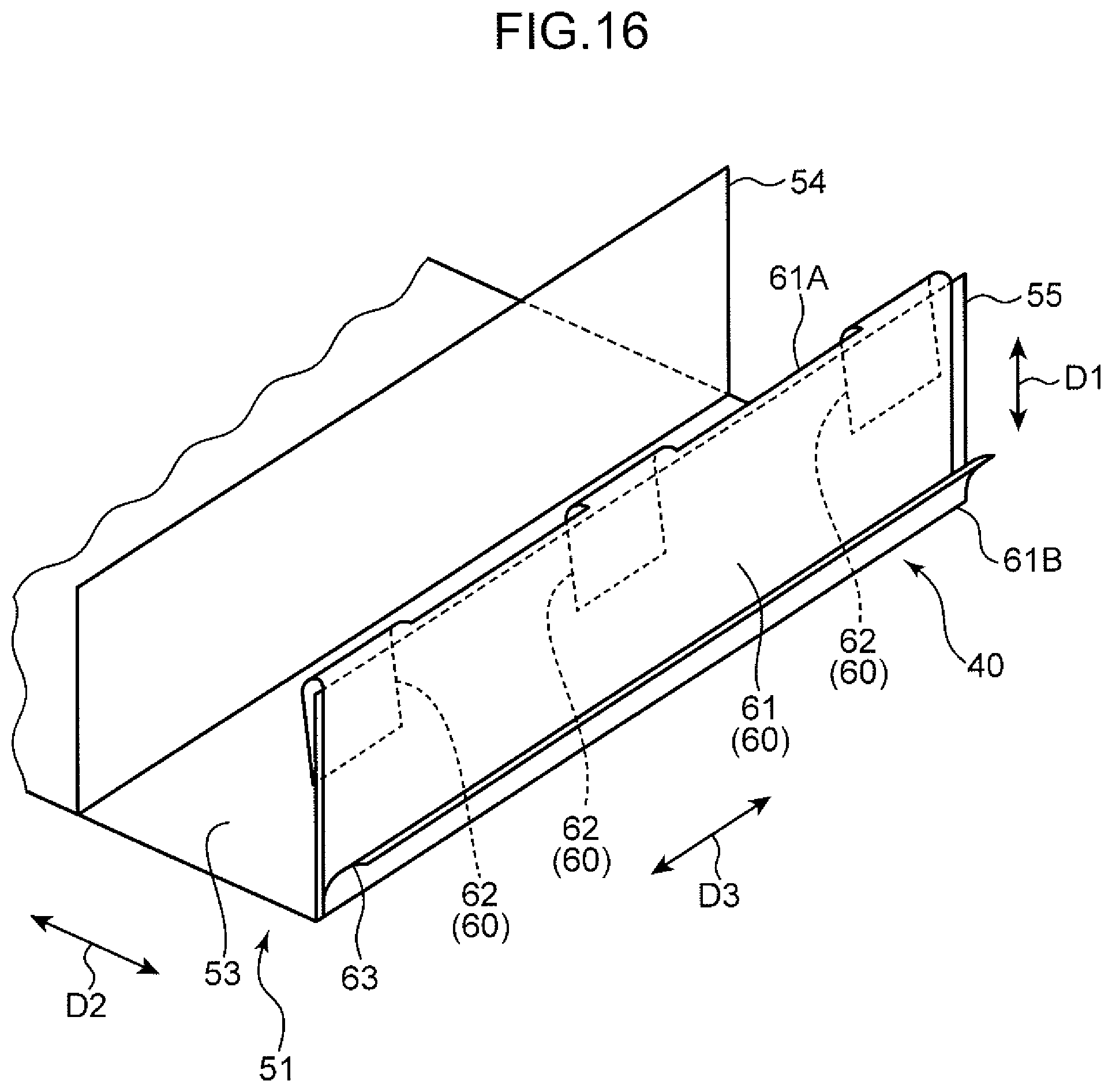 Patent US12104374 Figure 16 – Sound insulation structure of partition wall and method for constructing partition wall
