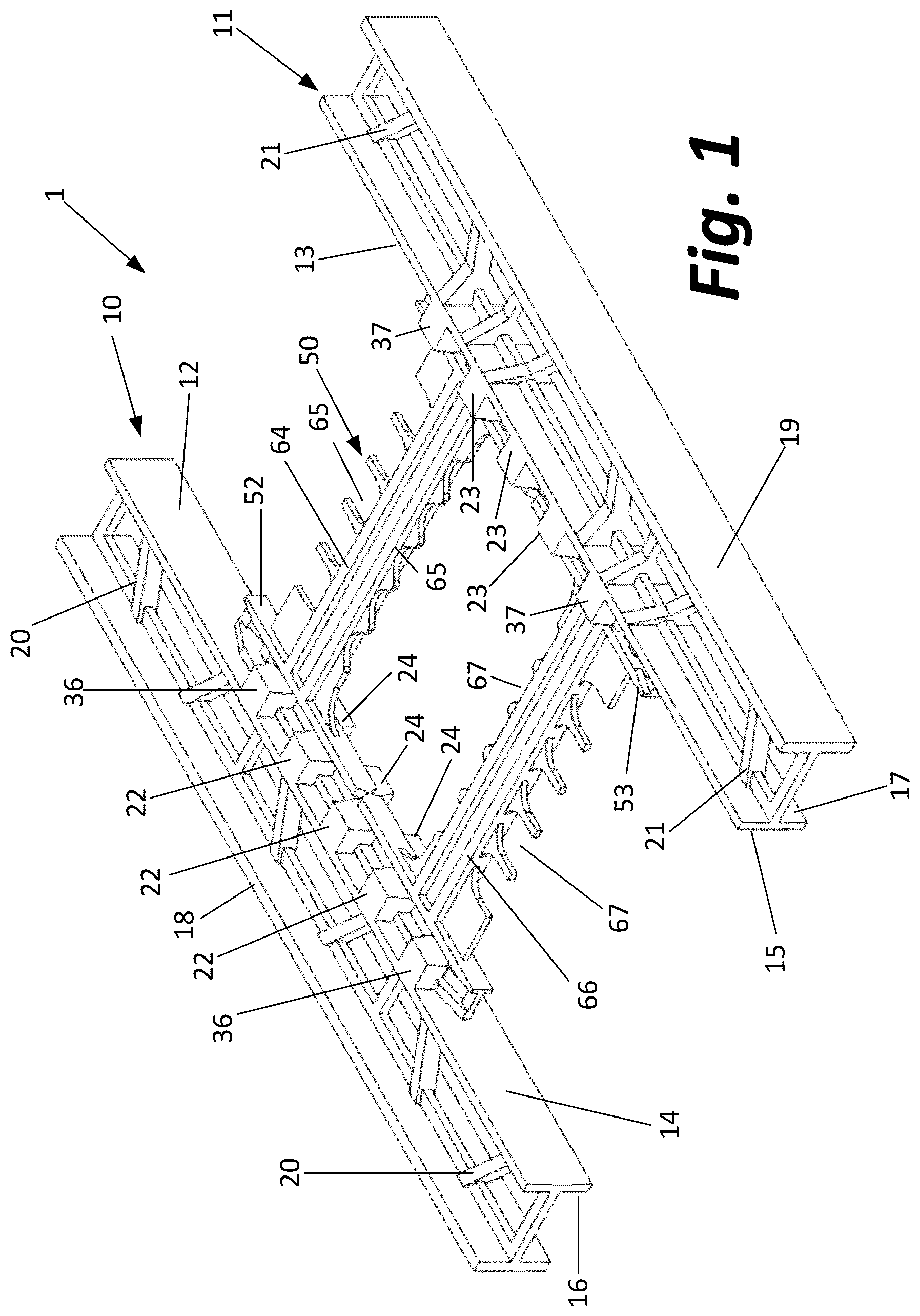 Patent US12104375 — Concrete form assembly — Figure 1