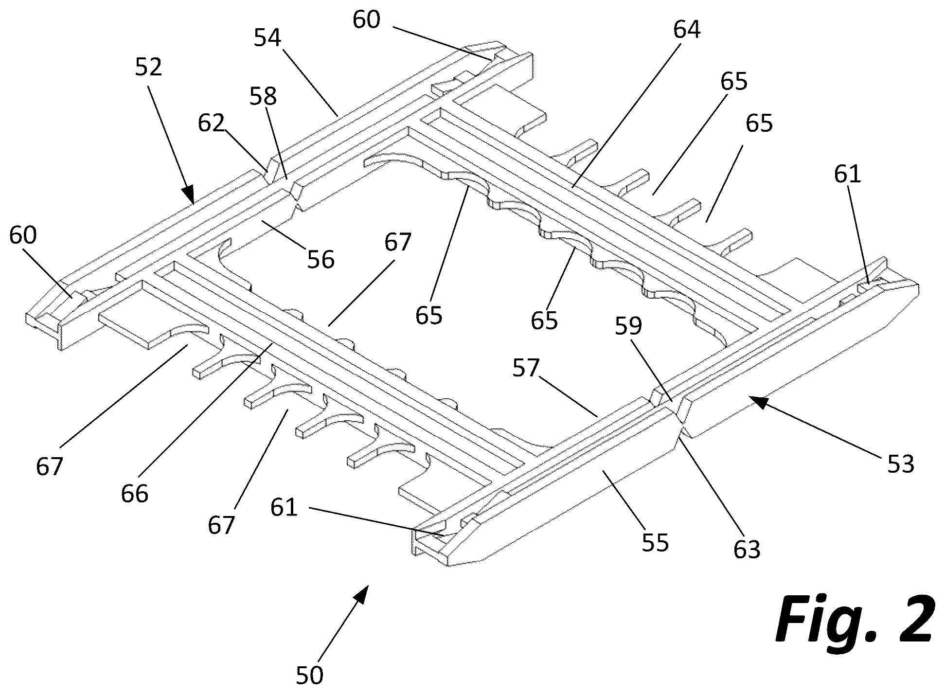 Patent US12104375 Figure 2 – Concrete form assembly