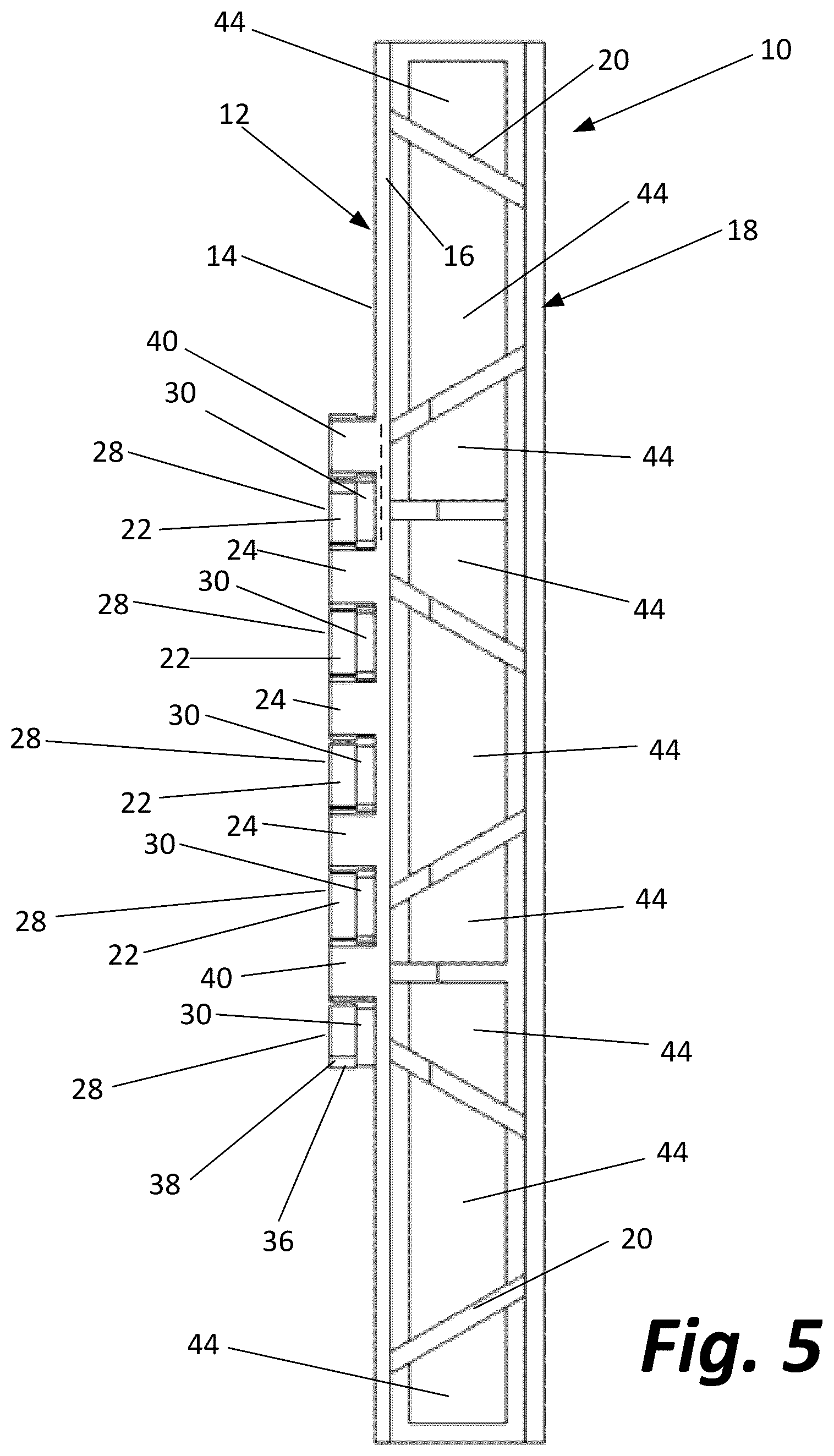 Patent US12104375 Figure 5 – Concrete form assembly