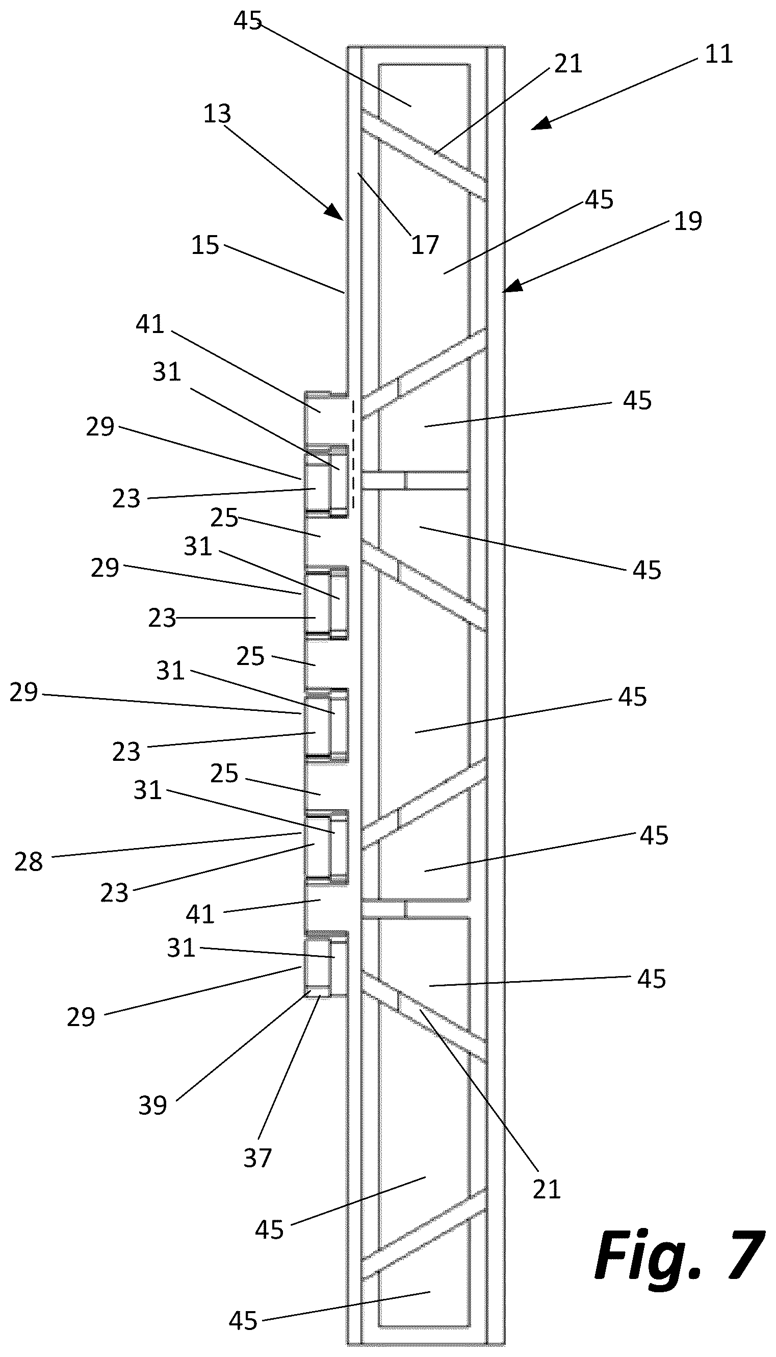 Patent US12104375 Figure 7 – Concrete form assembly