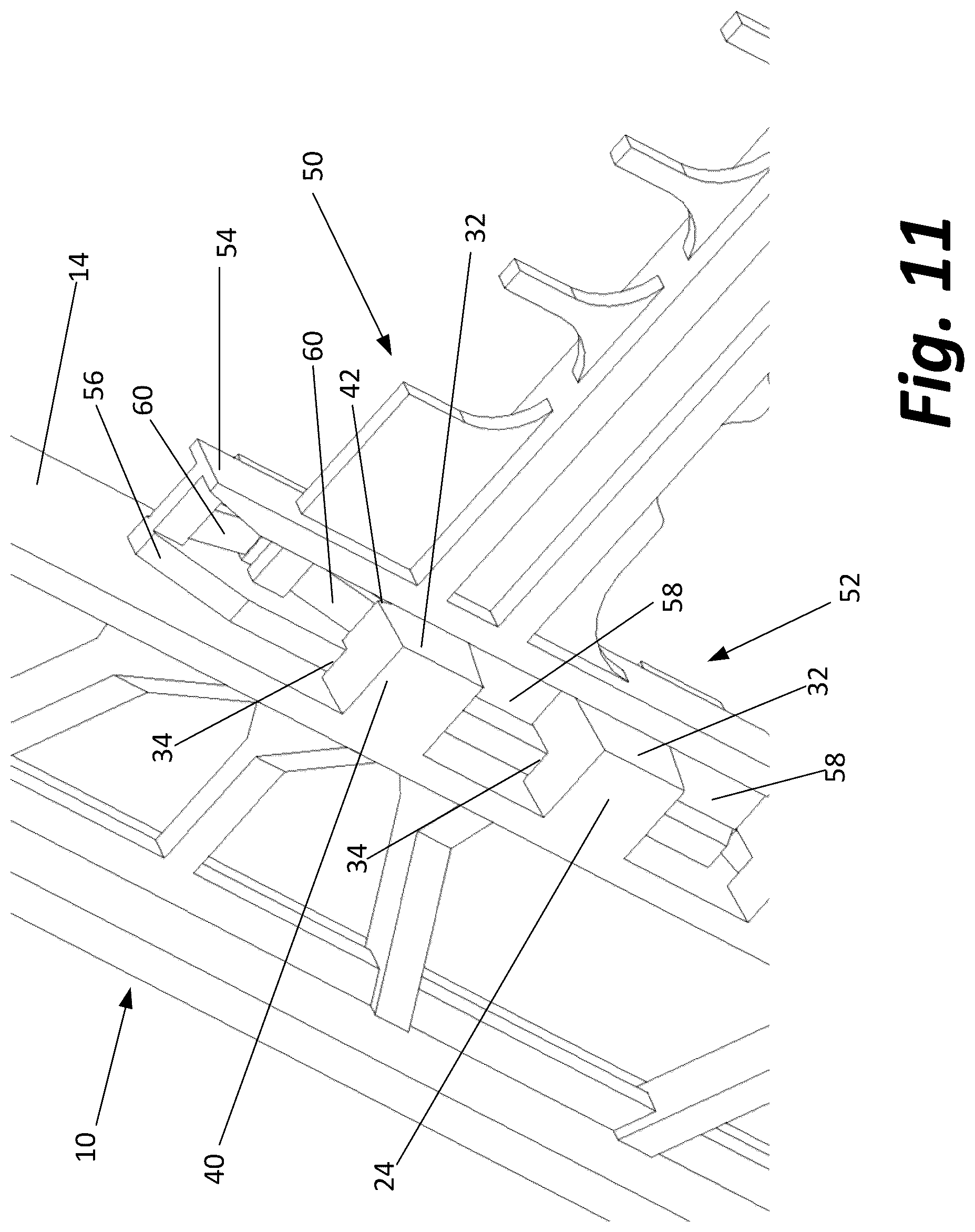Patent US12104375 Figure 11 – Concrete form assembly
