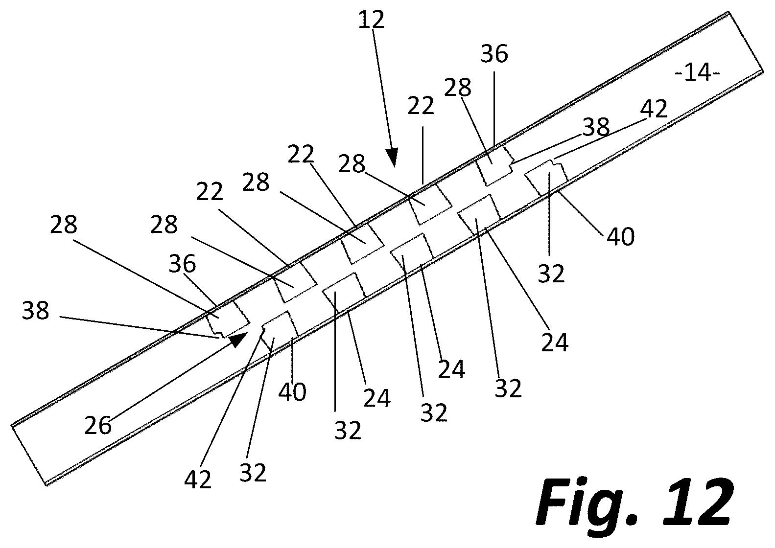 Patent US12104375 Figure 12 – Concrete form assembly