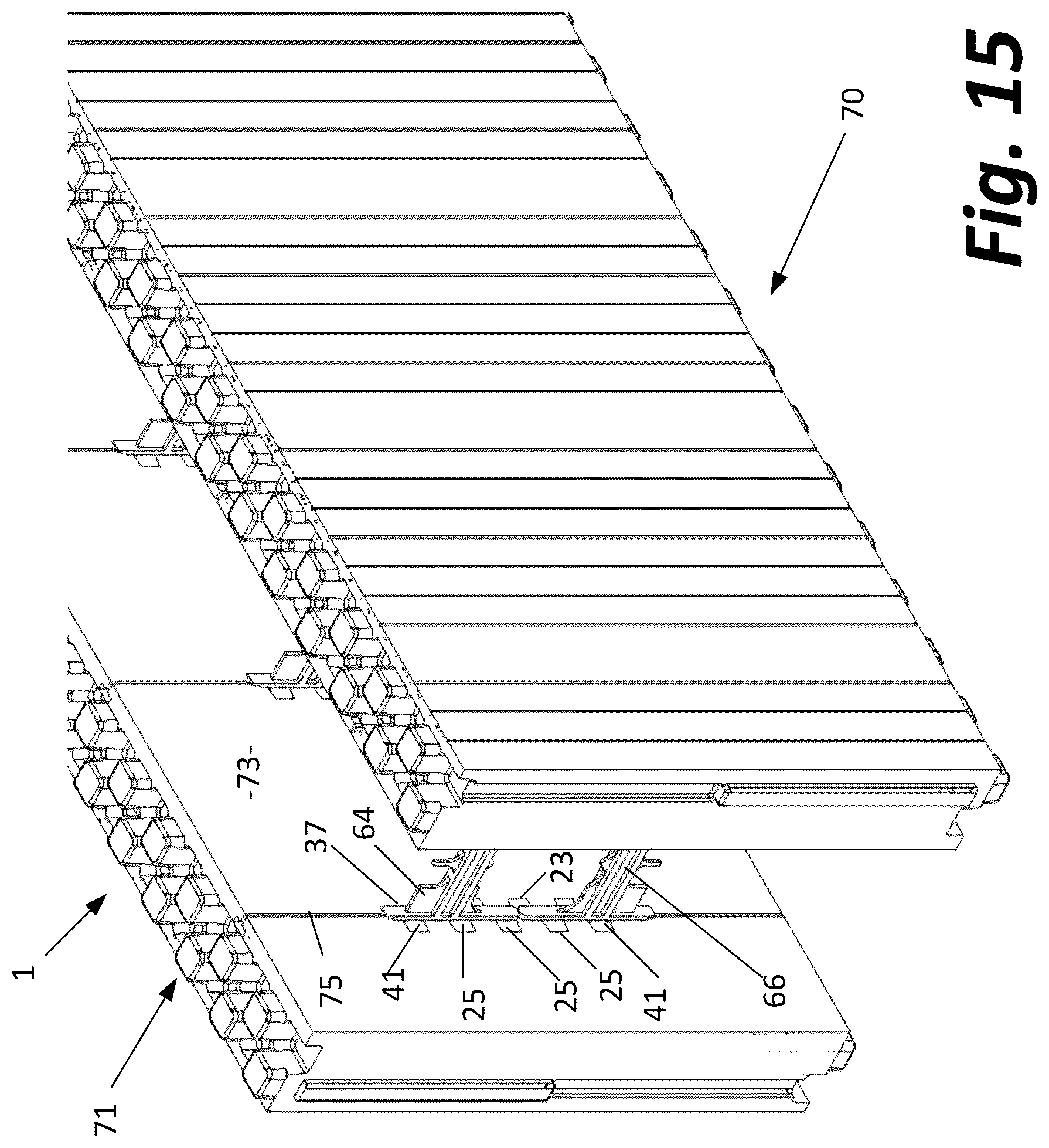 Patent US12104375 Figure 15 – Concrete form assembly