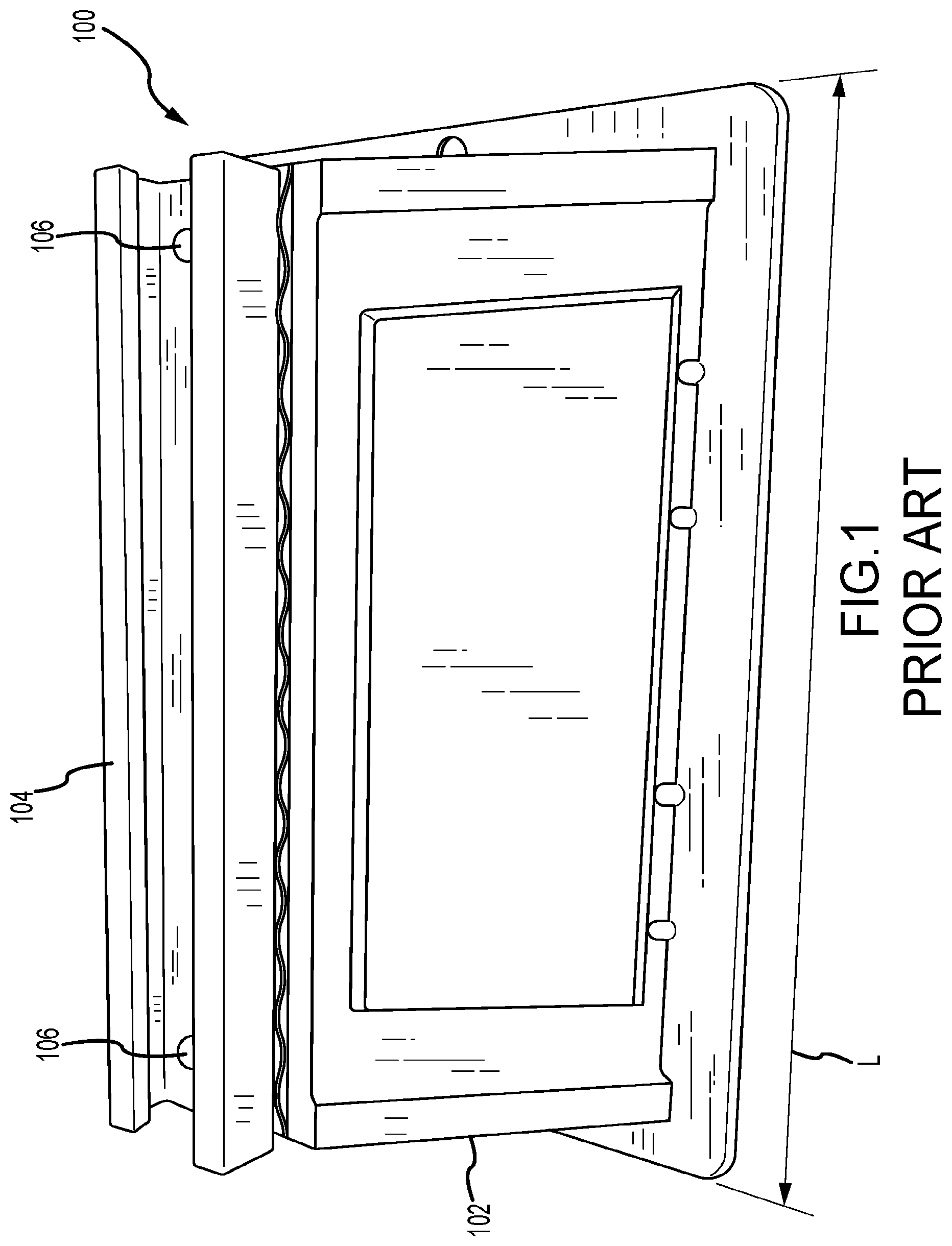 Patent US12104381 Figure 1 – Rooftop equipment support and method of manufacture