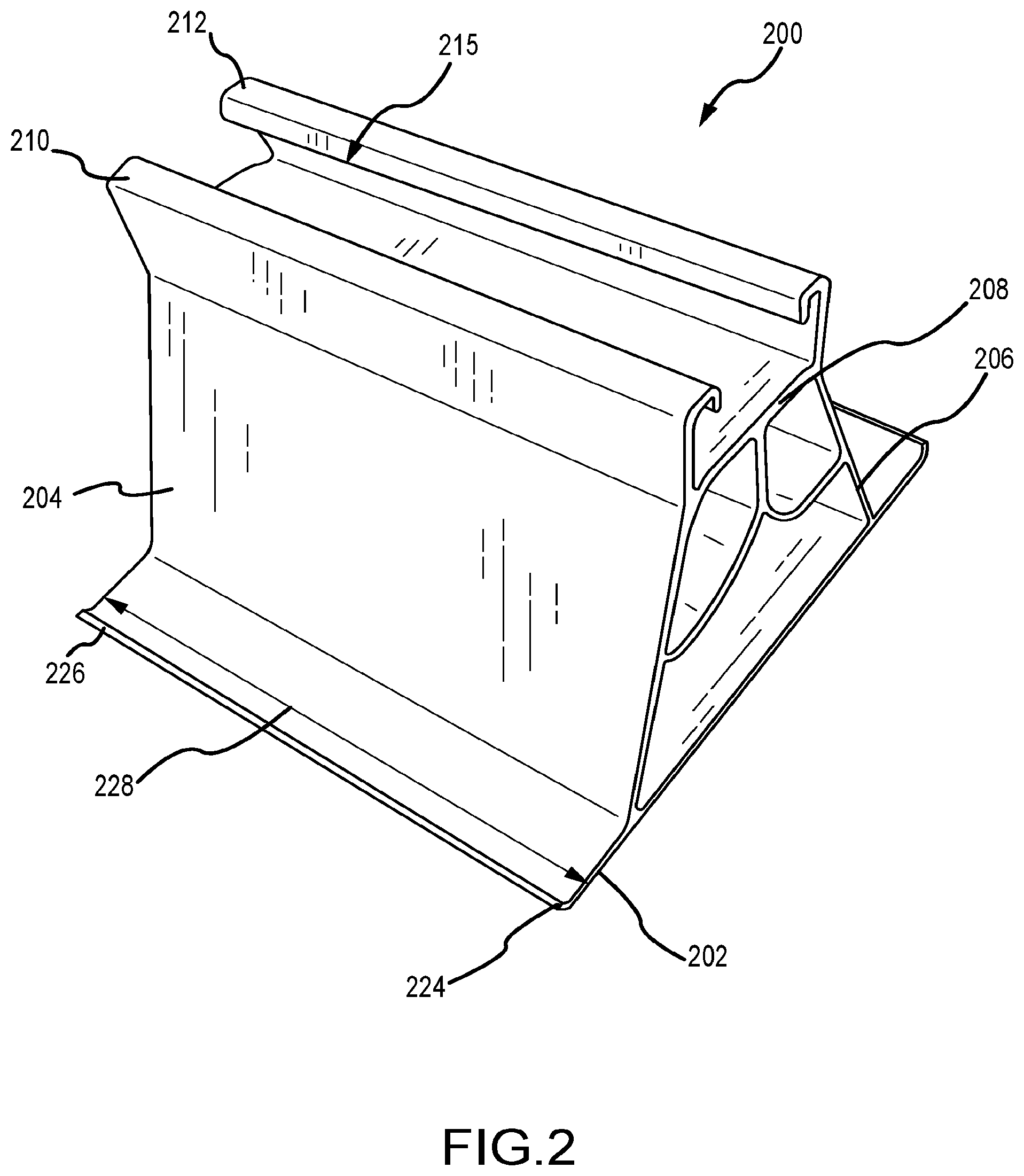 Patent US12104381 Figure 2 – Rooftop equipment support and method of manufacture