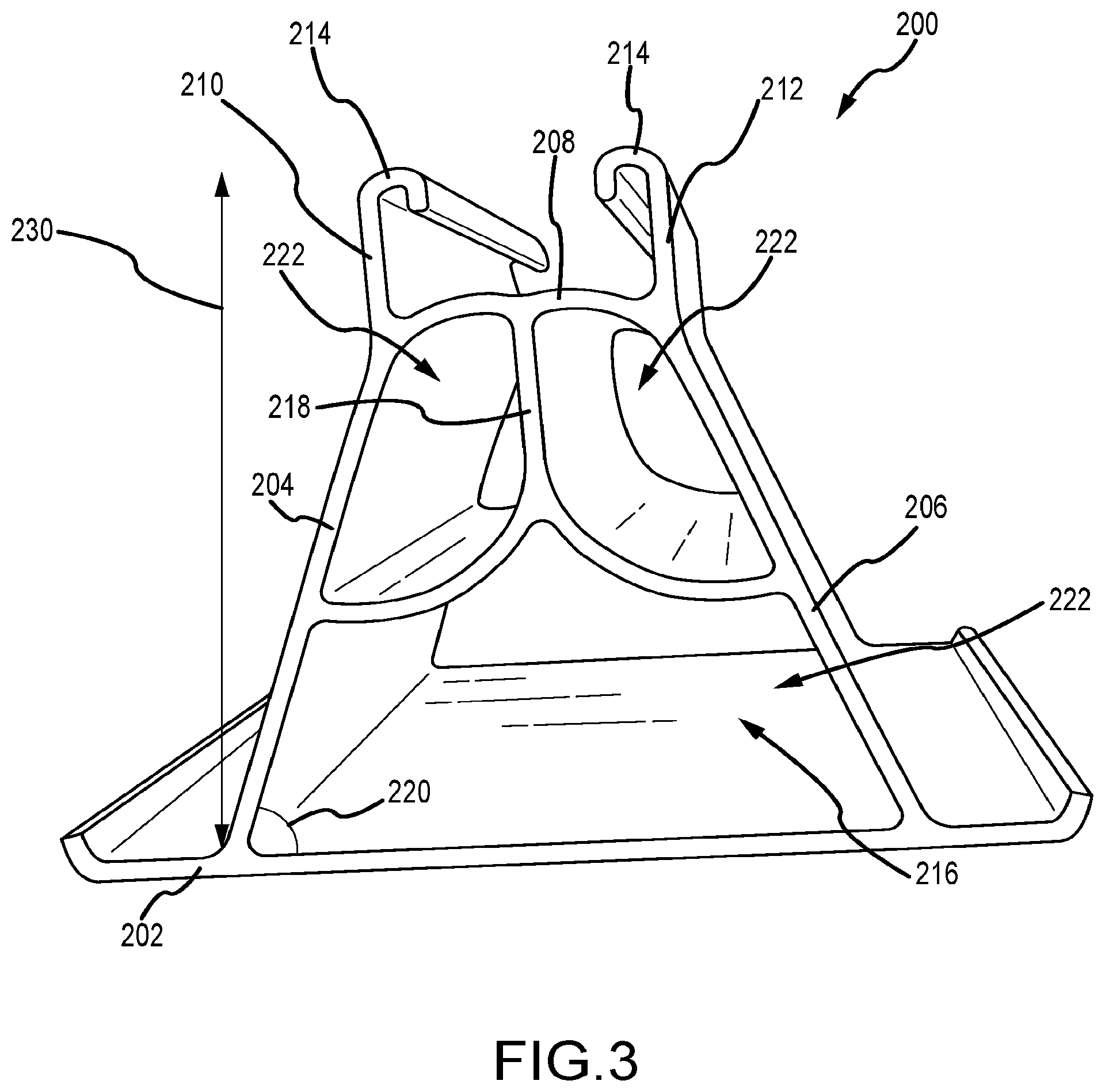 Patent US12104381 Figure 3 – Rooftop equipment support and method of manufacture